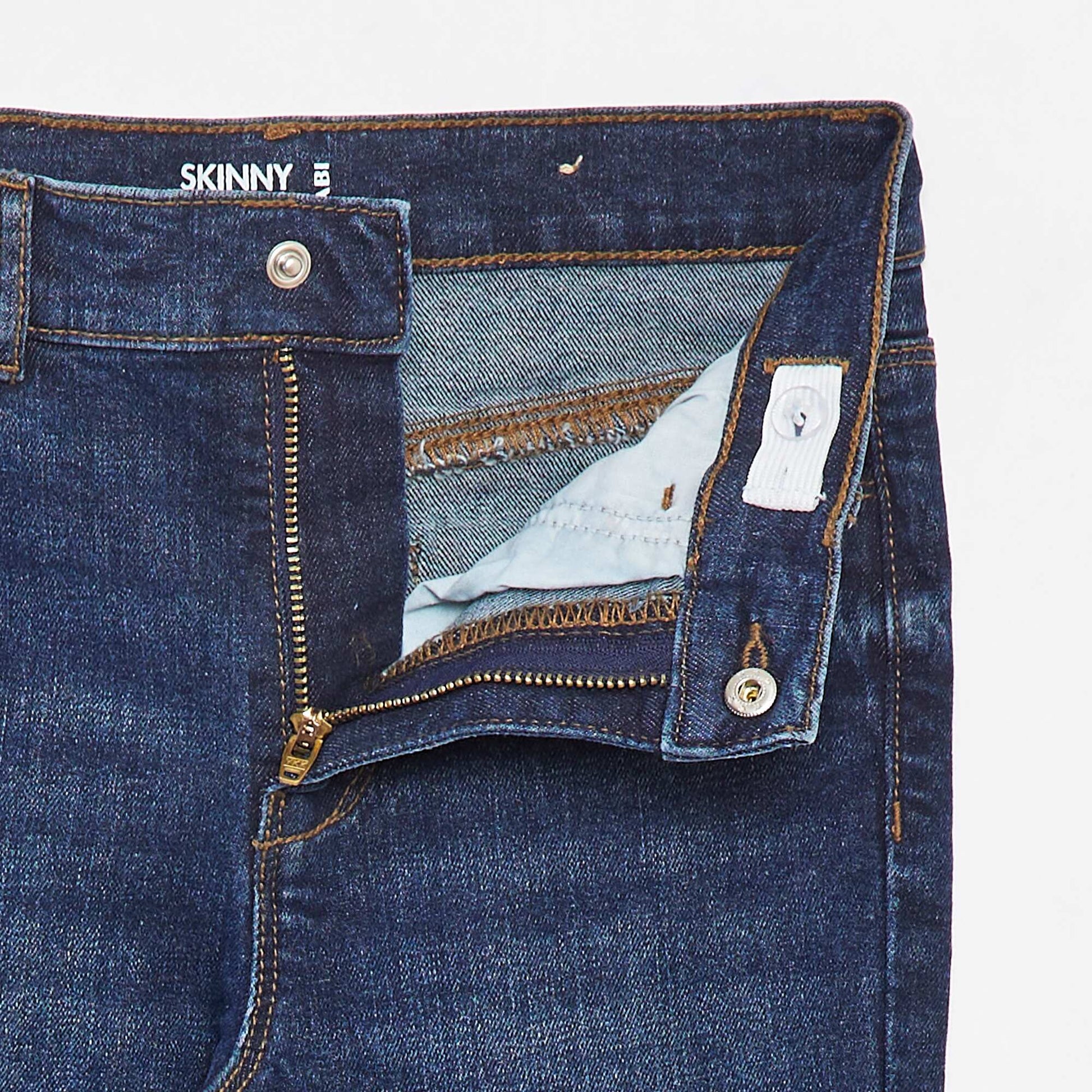 Jean denim stretch coupe skinny / très ajustée BLEU