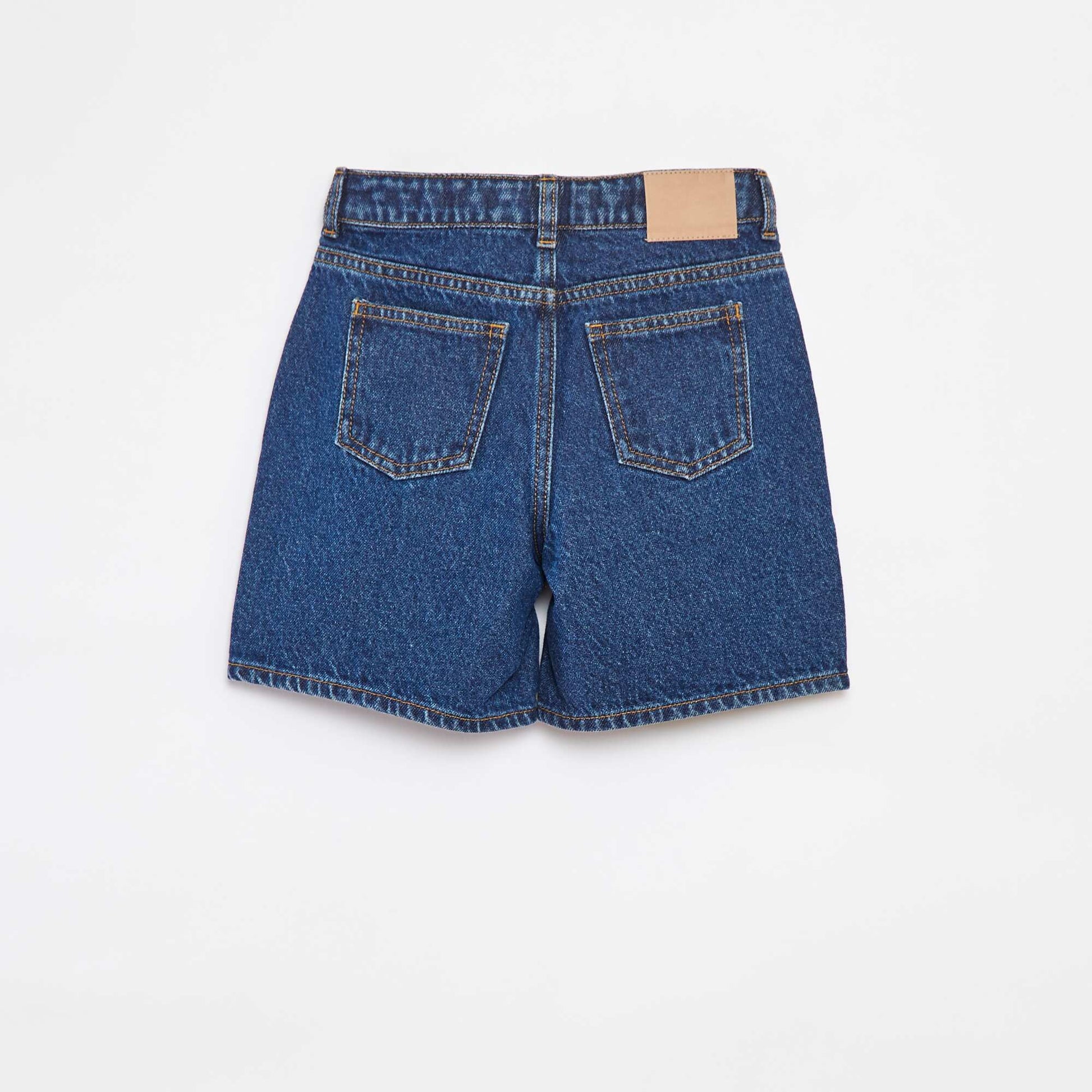 Short en jean regular fit / coupe droite à 5 poches BLEU
