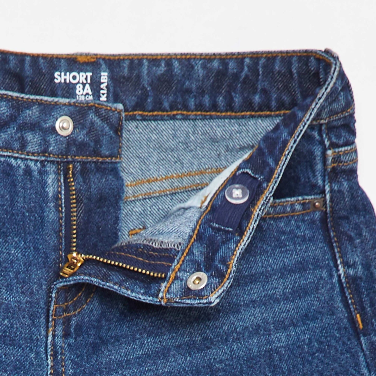Short en jean regular fit / coupe droite à 5 poches BLEU