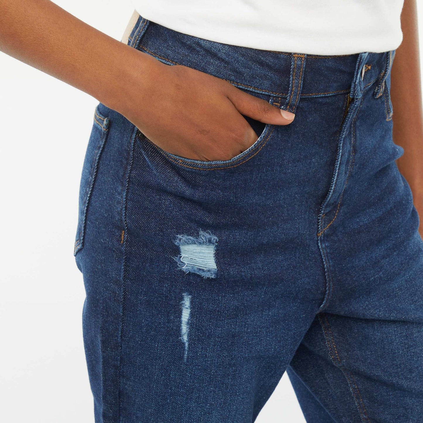 Jean brut taille haute coupe flare BRUT