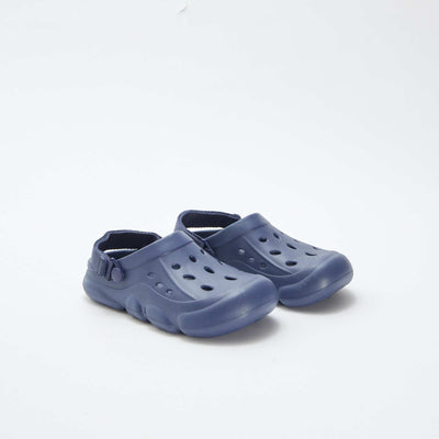 Sabots unis en plastique moulé BLEU