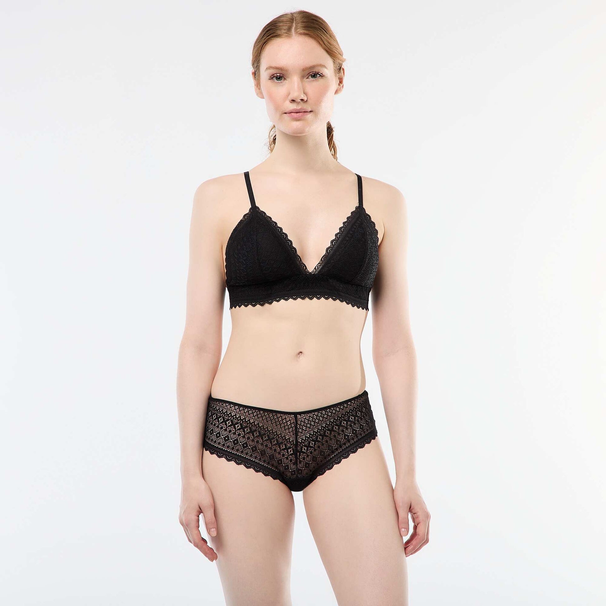 Soutien-gorge triangle en dentelle NOIR