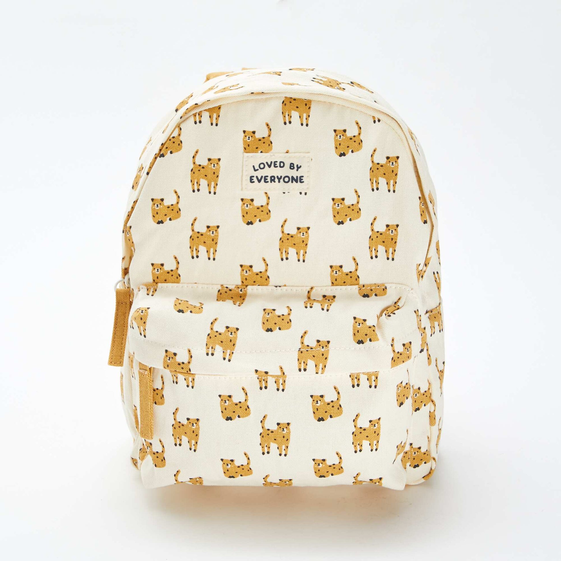 Sac à dos à 2 compartiments motif 'tigre' BEIGE