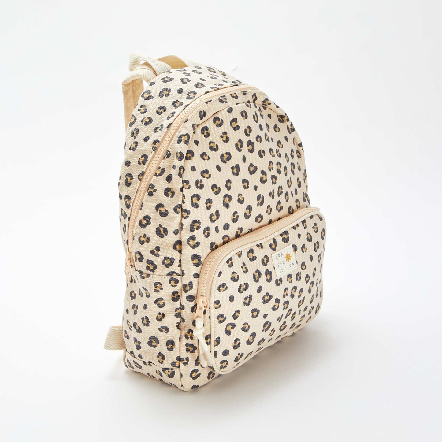 Sac à dos à 2 compartiments à motif léopard BEIGE