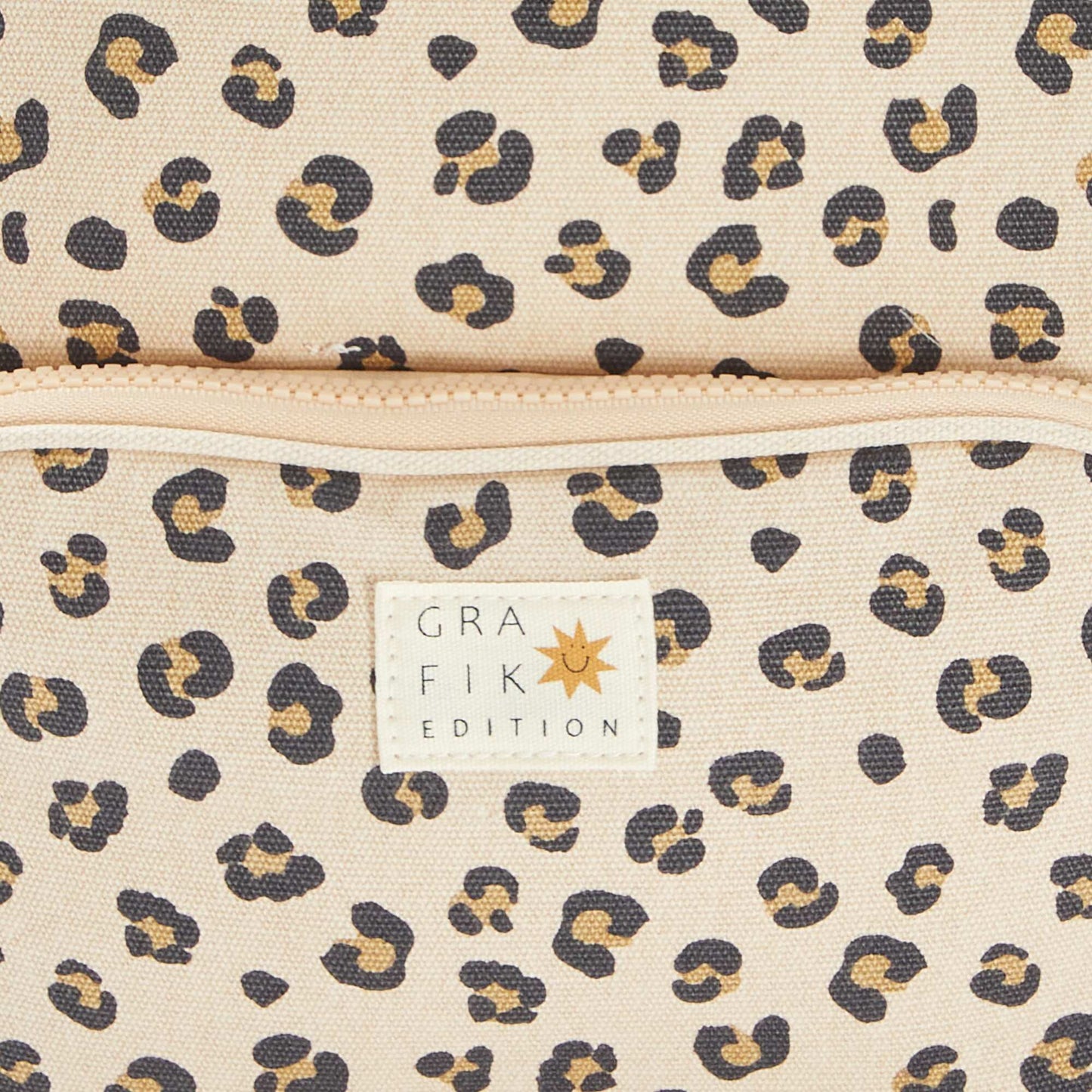 Sac à dos à 2 compartiments à motif léopard BEIGE