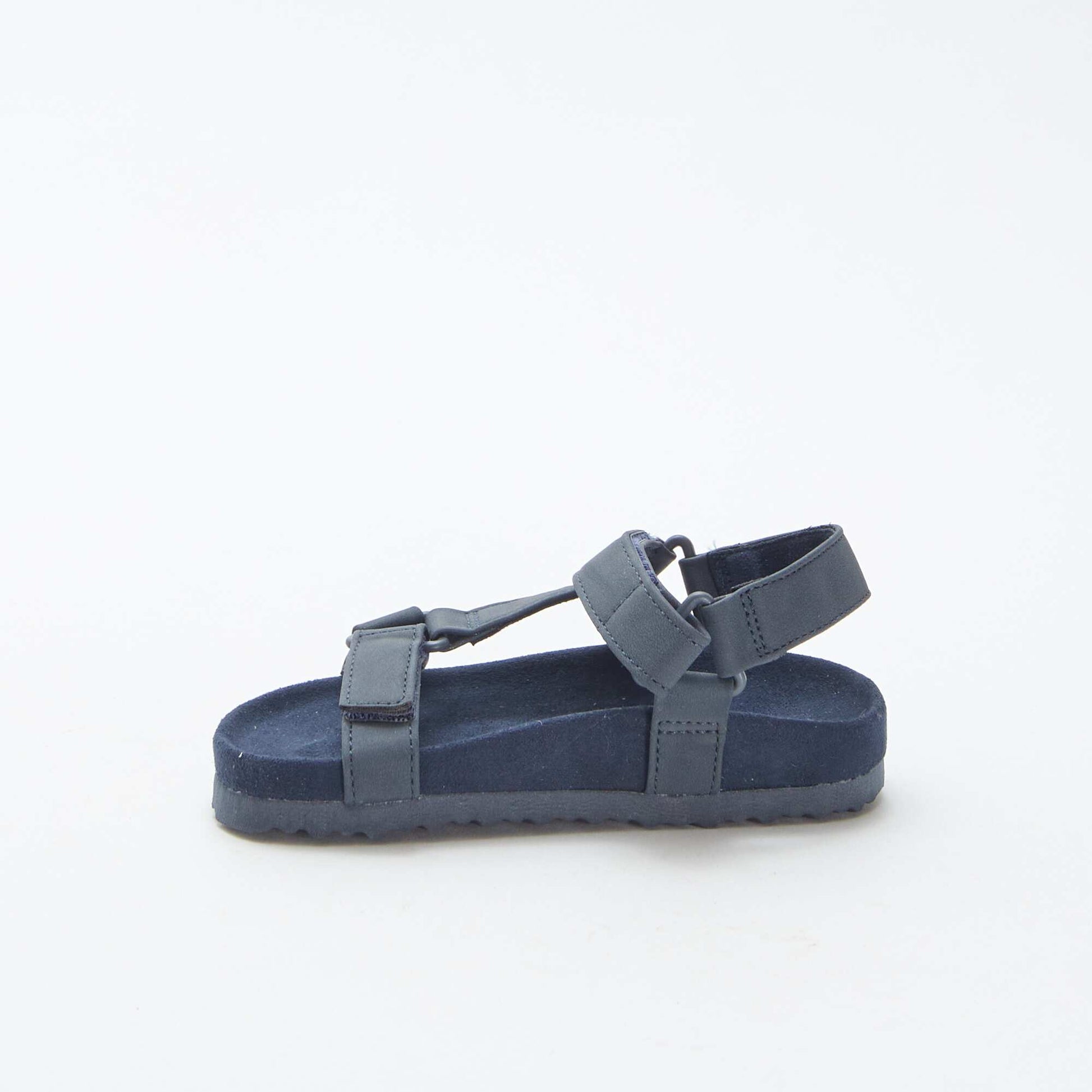 Sandales unies type trekking BLEU