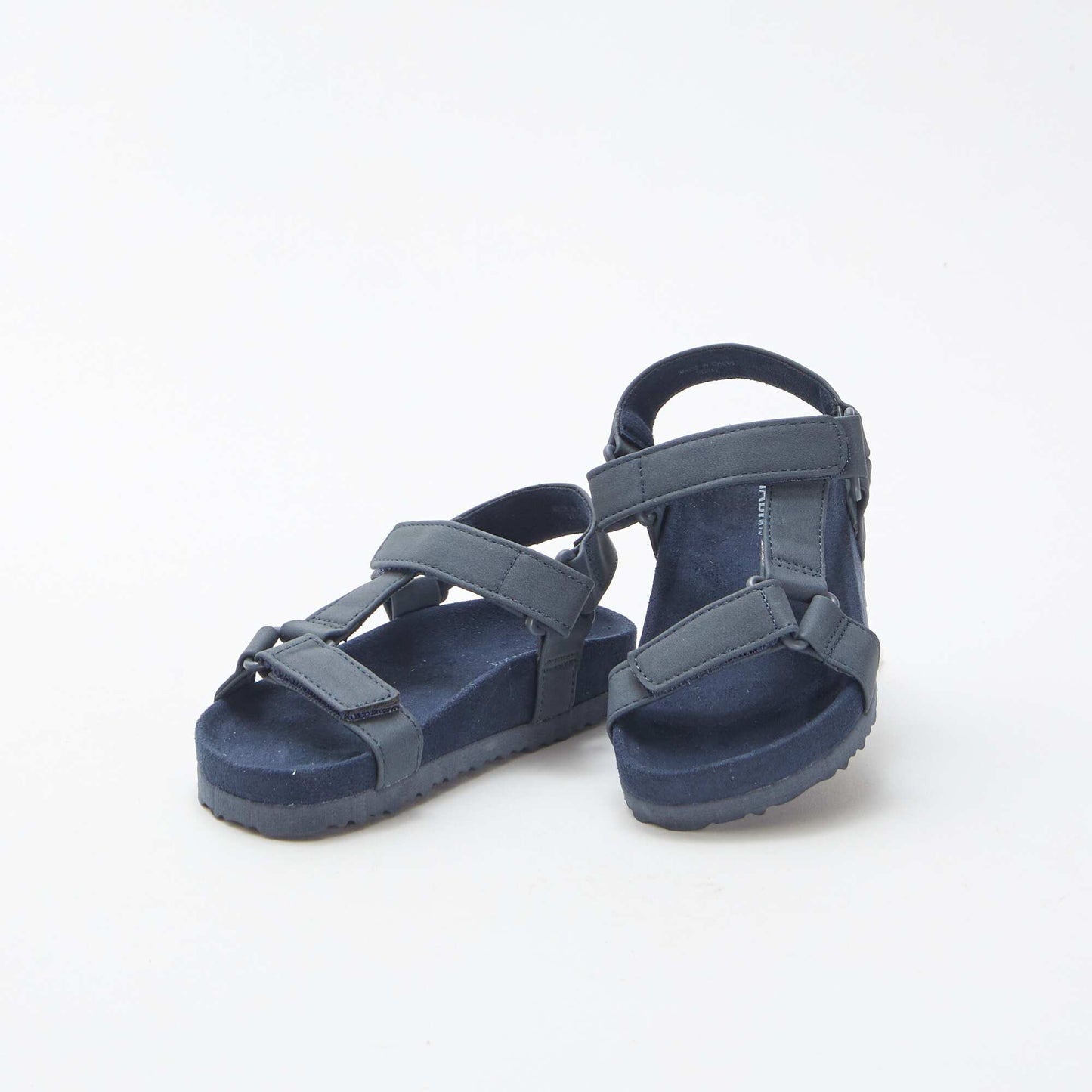 Sandales unies type trekking BLEU