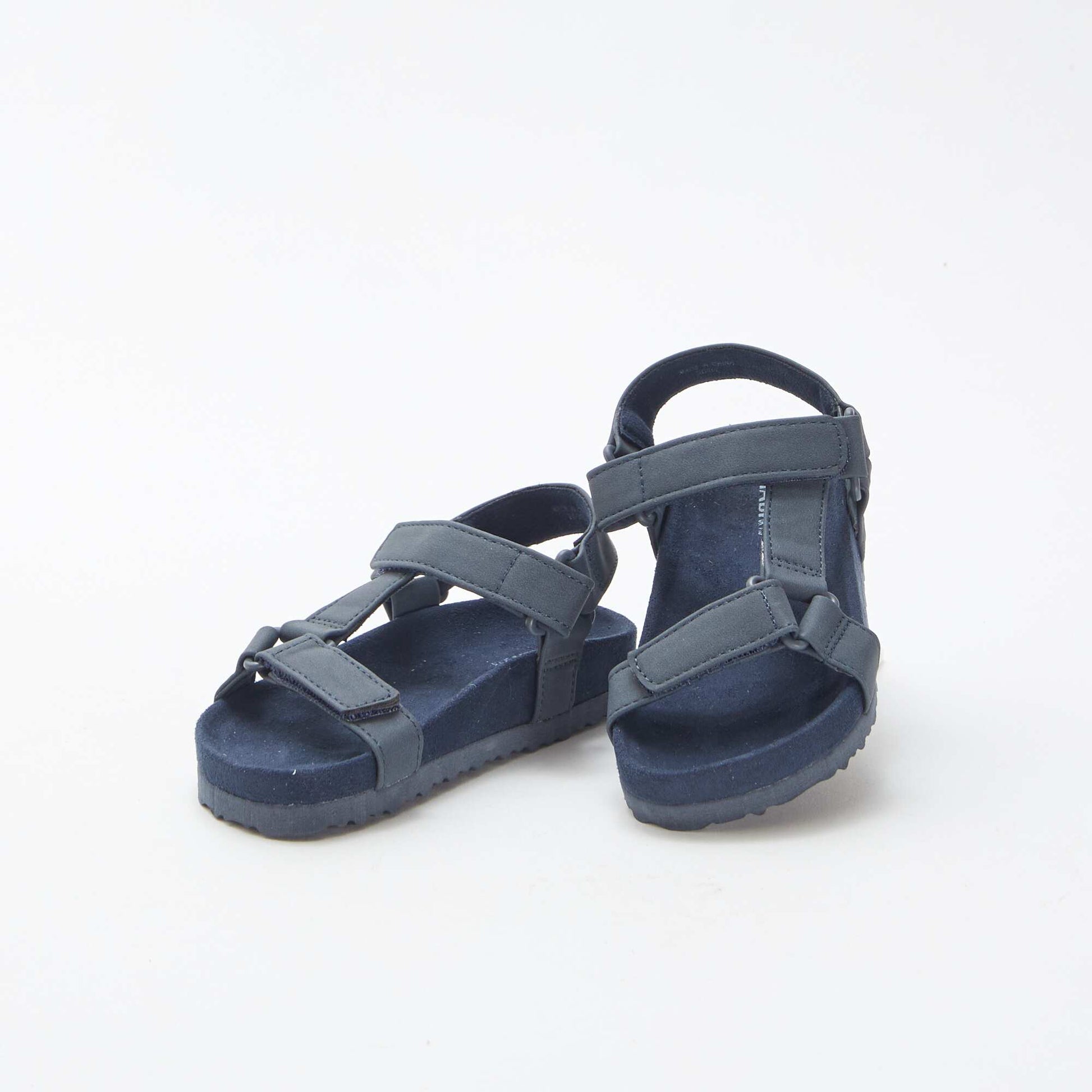 Sandales unies type trekking BLEU