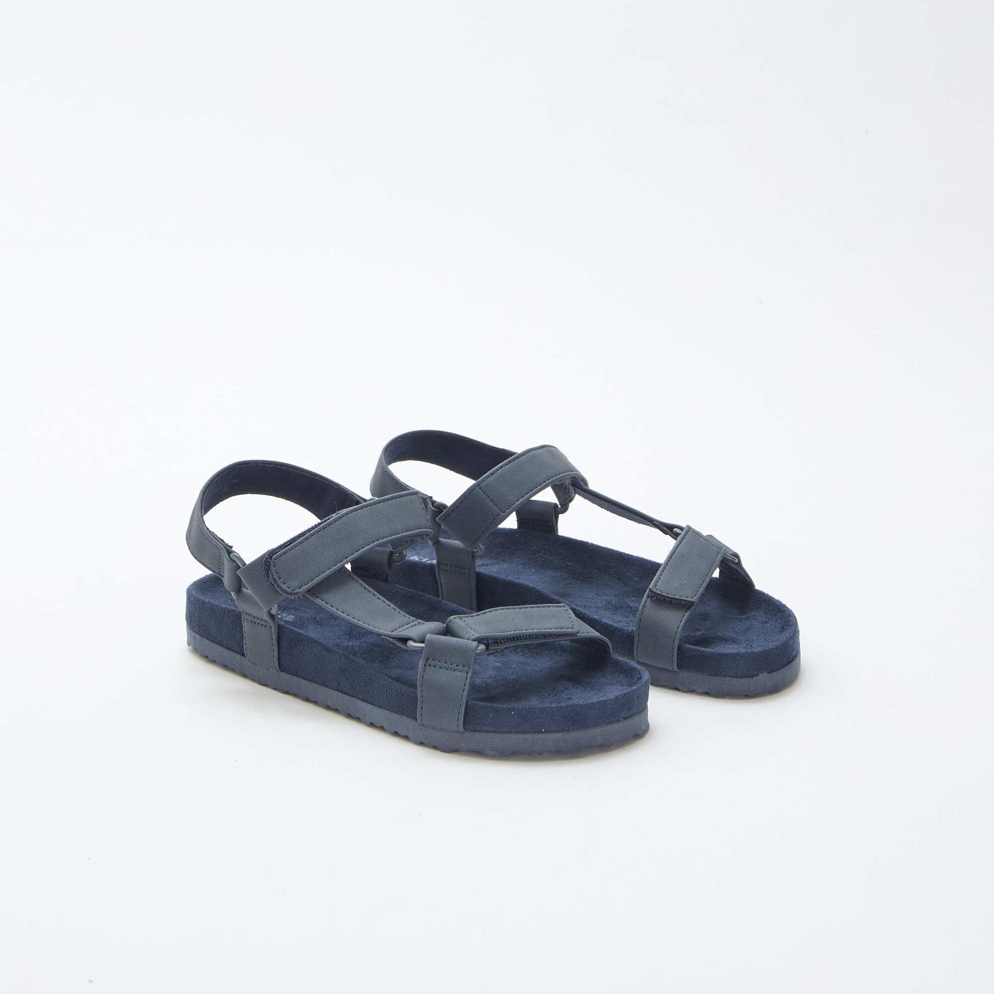 Sandales unies type trekking BLEU