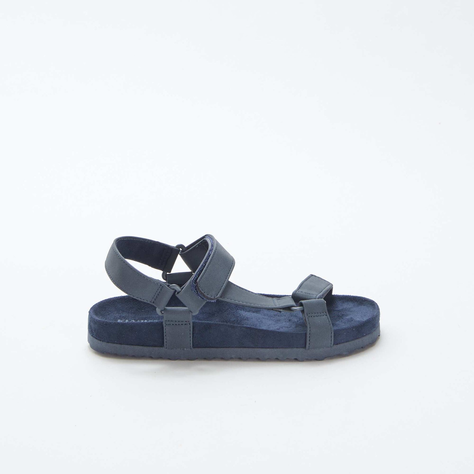 Sandales unies type trekking BLEU