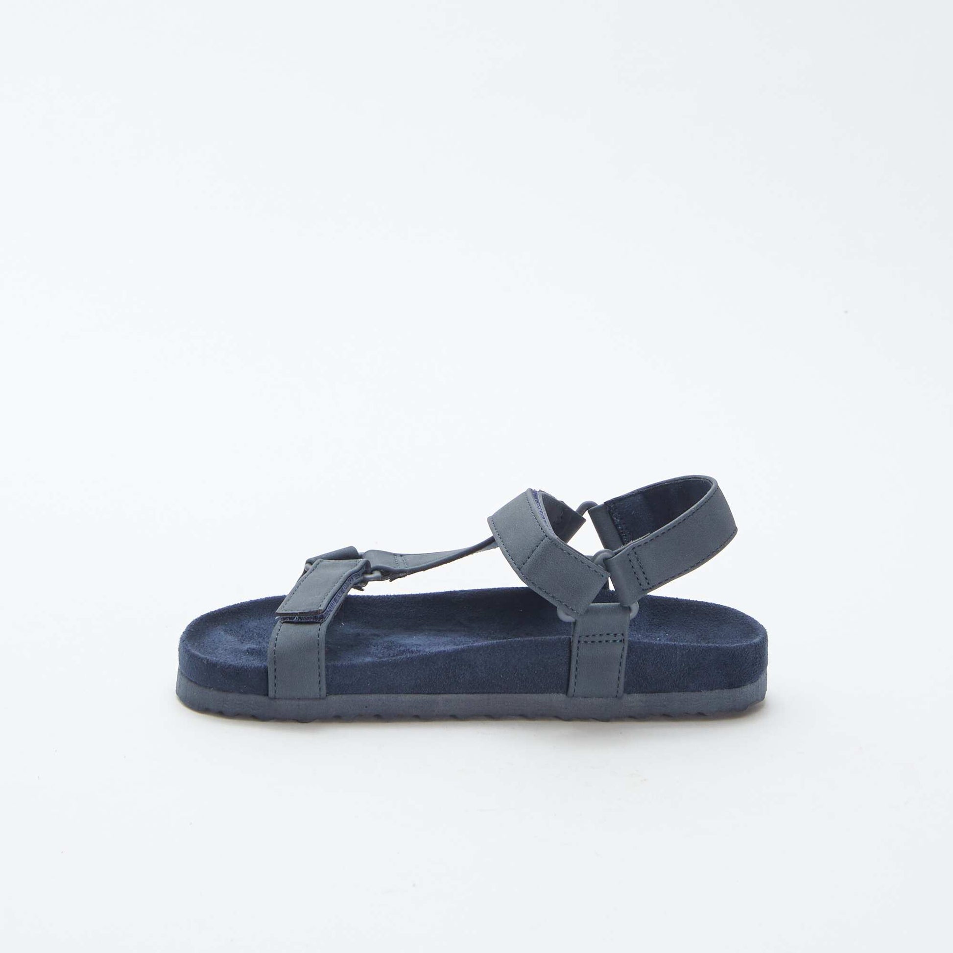 Sandales unies type trekking BLEU