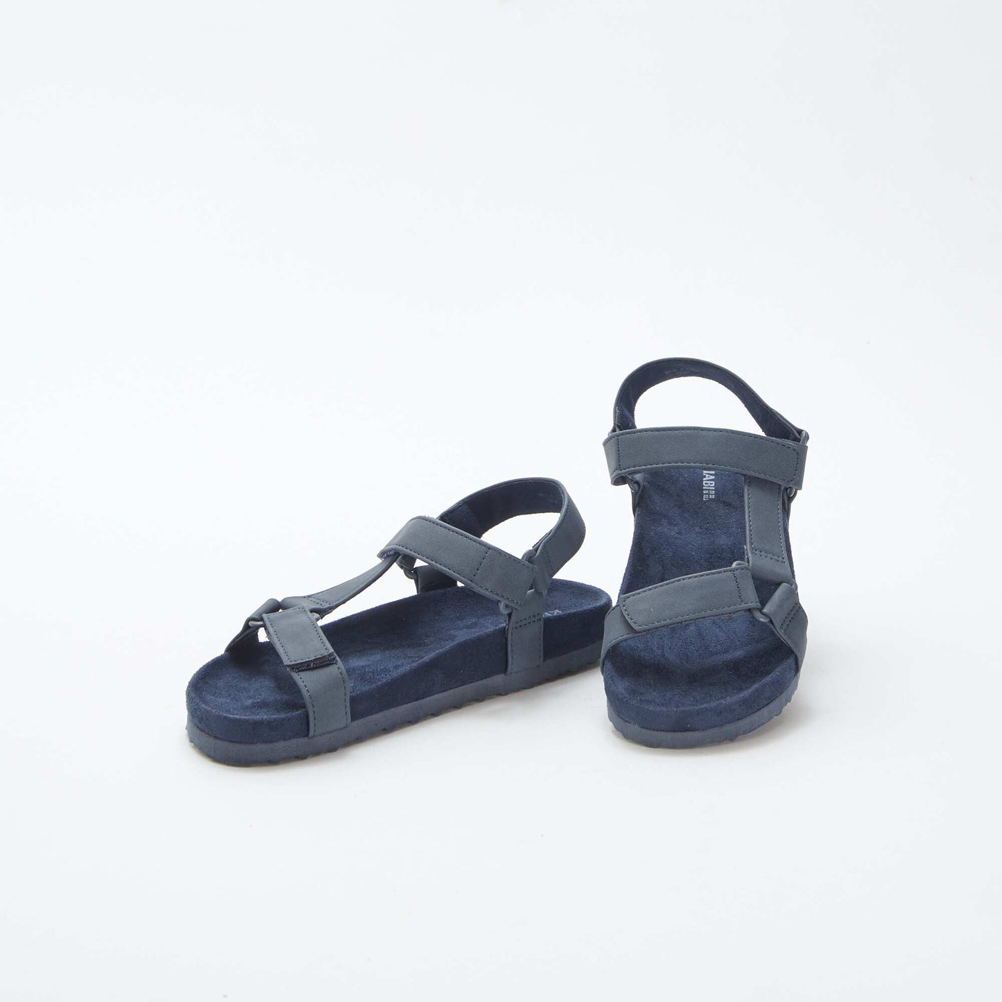 Sandales unies type trekking BLEU