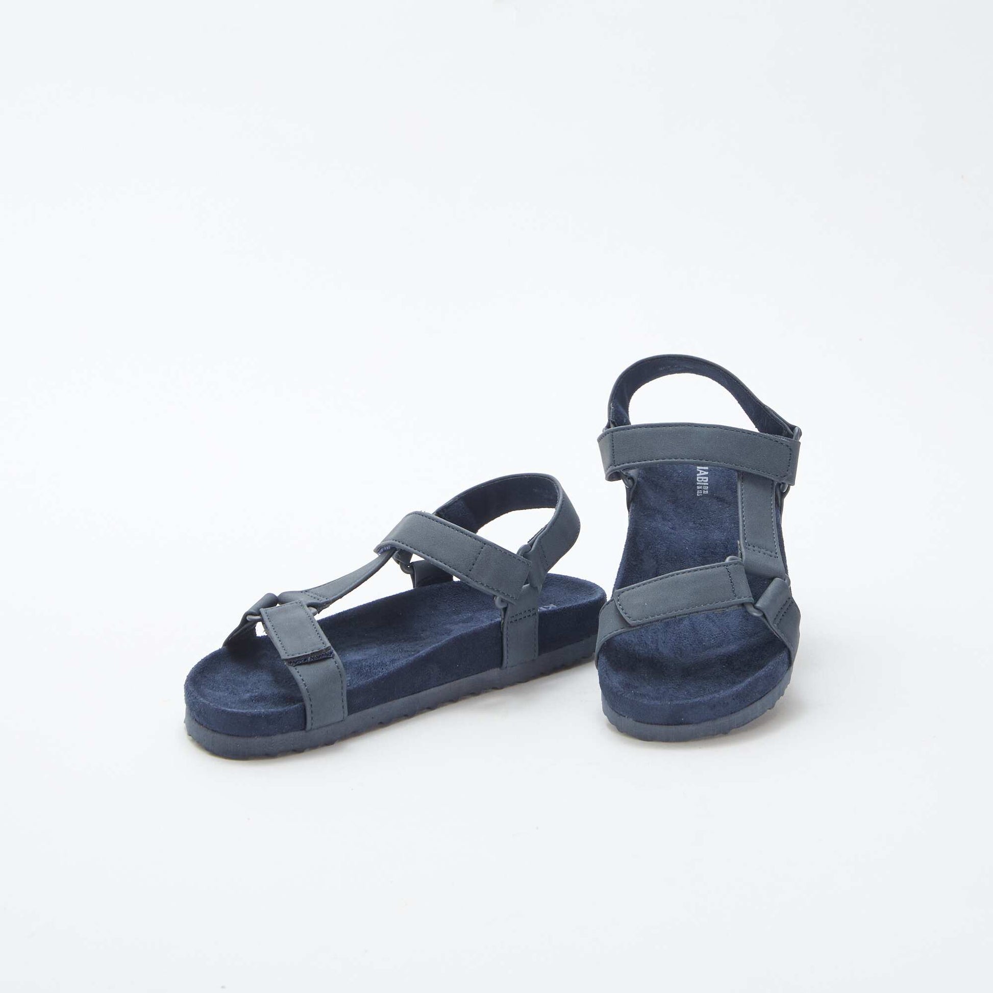 Sandales unies type trekking BLEU