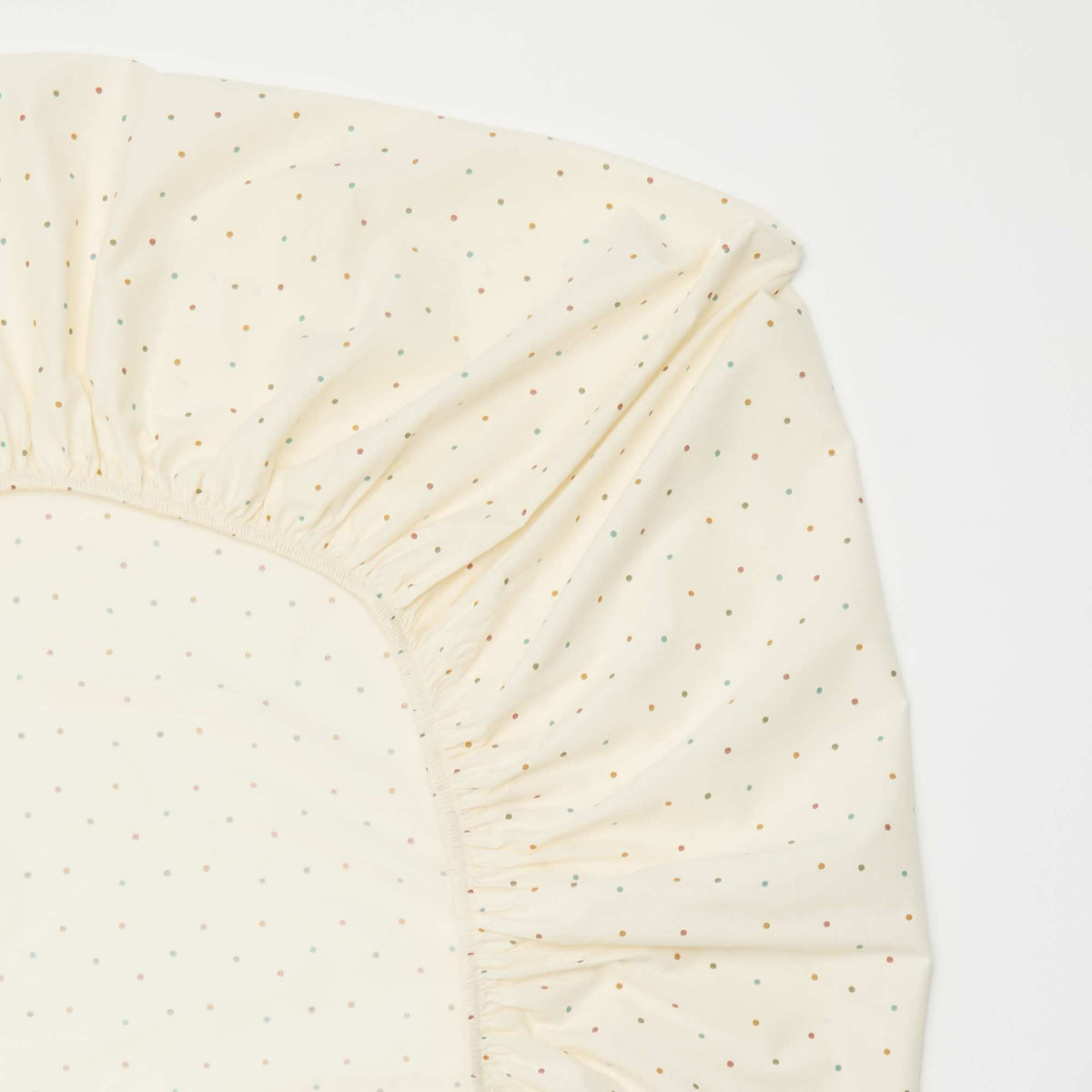 Drap housse 1 personnes 90 x 190 en coton - Kiabi Home BEIGE à POIS