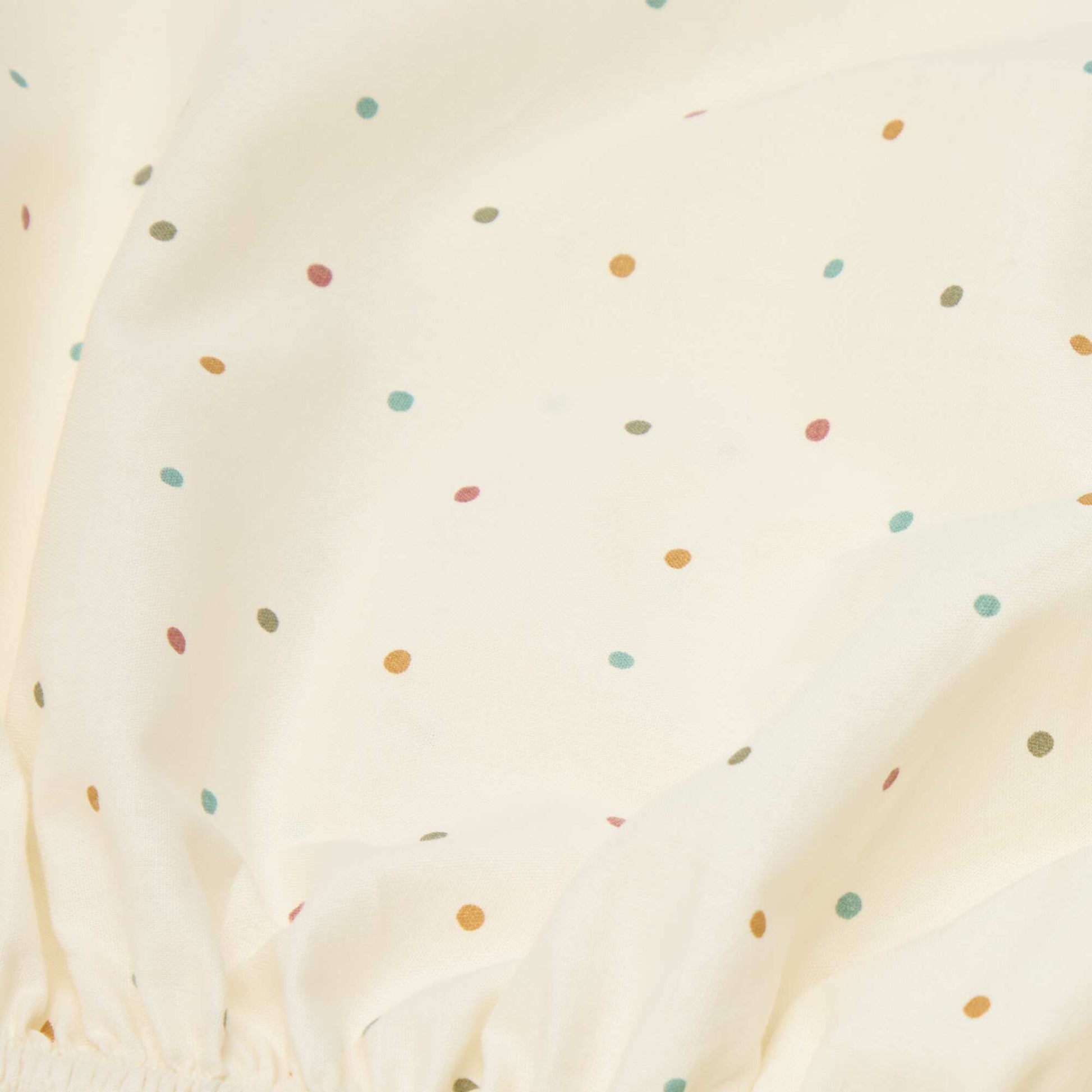 Drap housse 1 personnes 90 x 190 en coton - Kiabi Home BEIGE à POIS