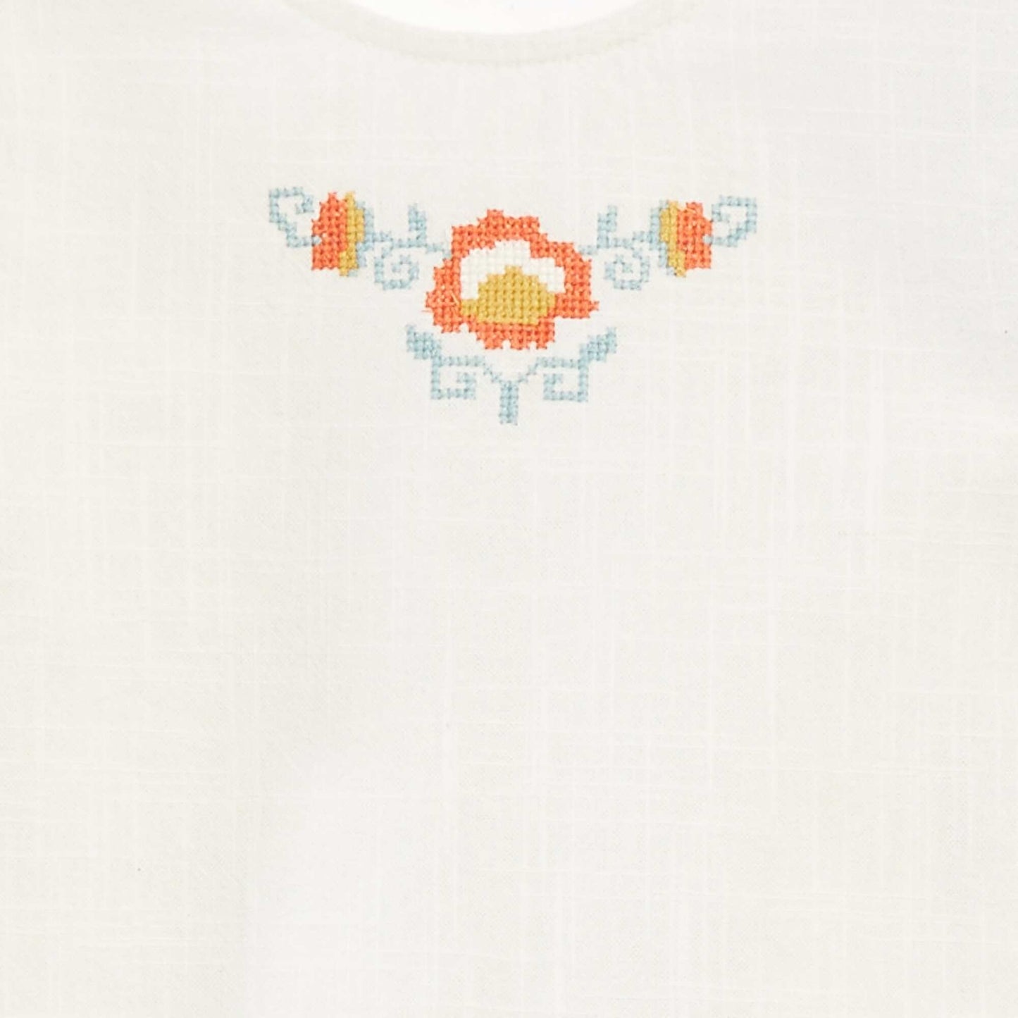 Blouse à motifs brodés BLANC
