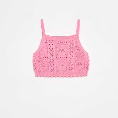 Top uni en crochet ROSE