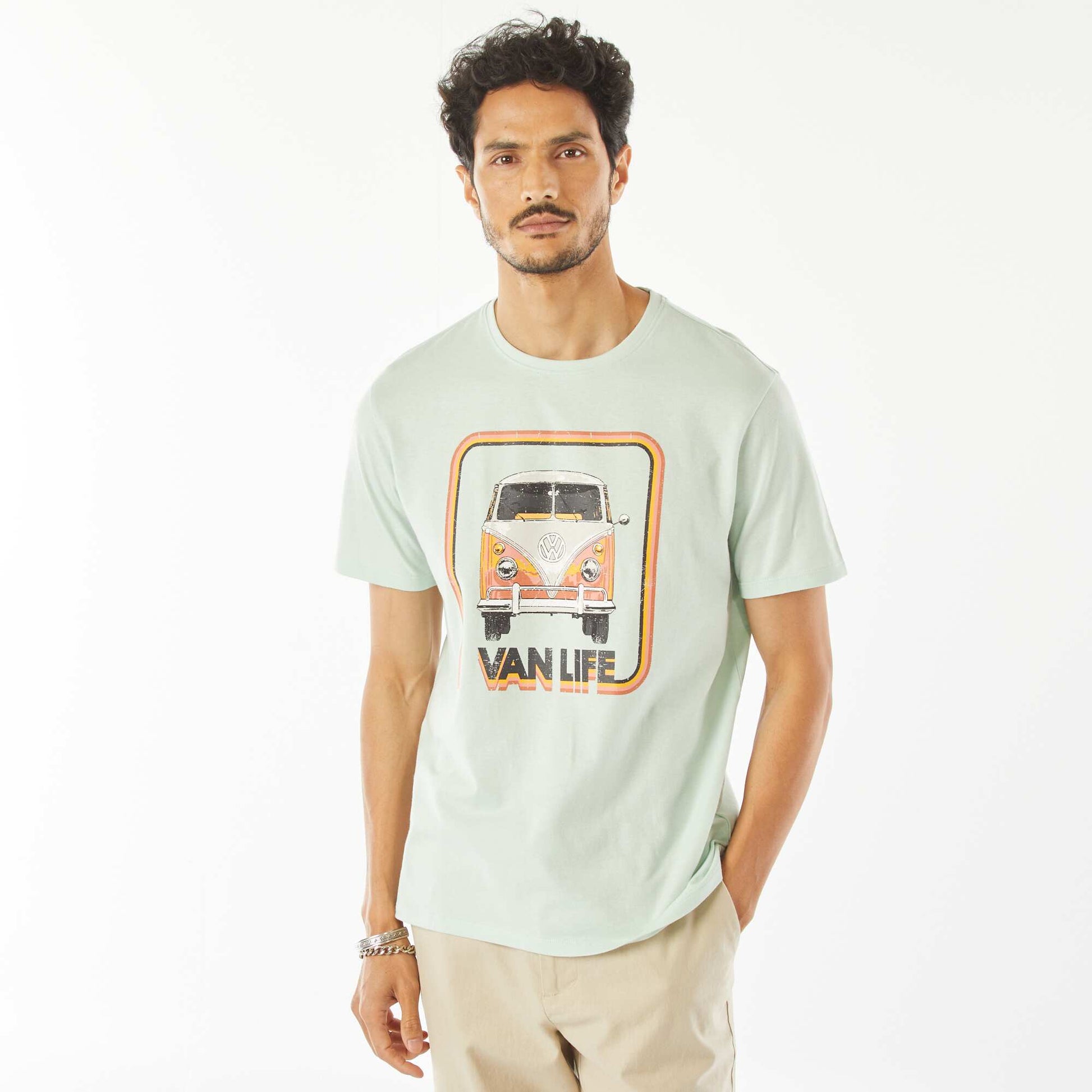 T-shirt 'Volkswagen' manches courtes BLEU