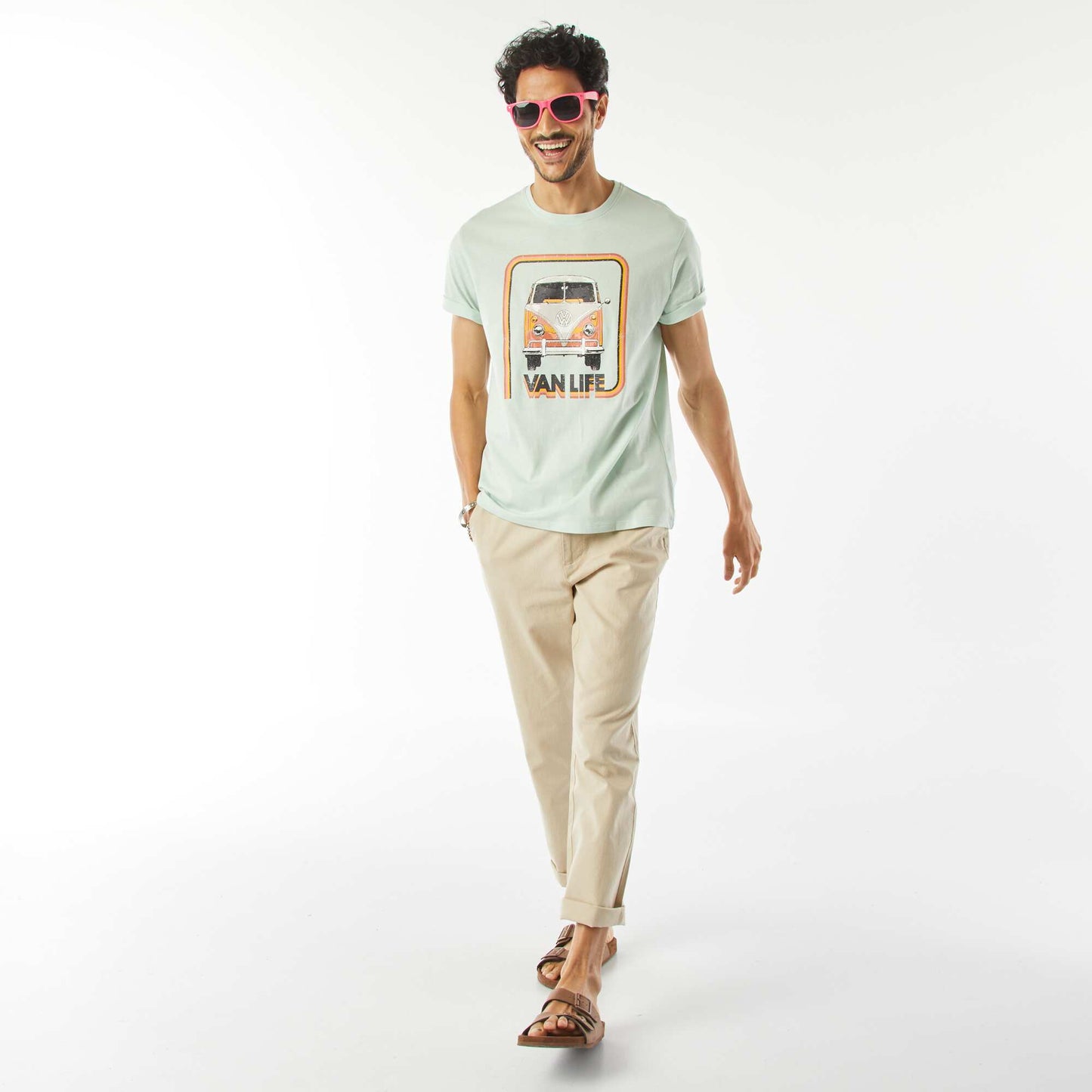 T-shirt 'Volkswagen' manches courtes BLEU