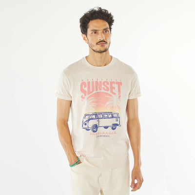 T-shirt 'Volkswagen' manches courtes BEIGE