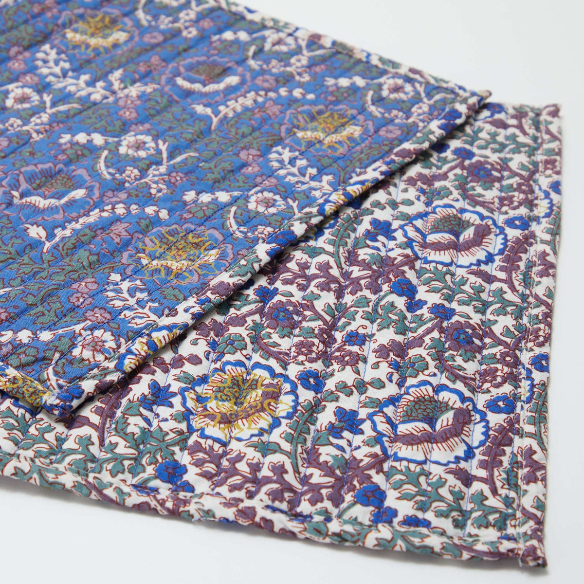 Lot de 2 sets de table fleuris (32x45 cm) BLEU