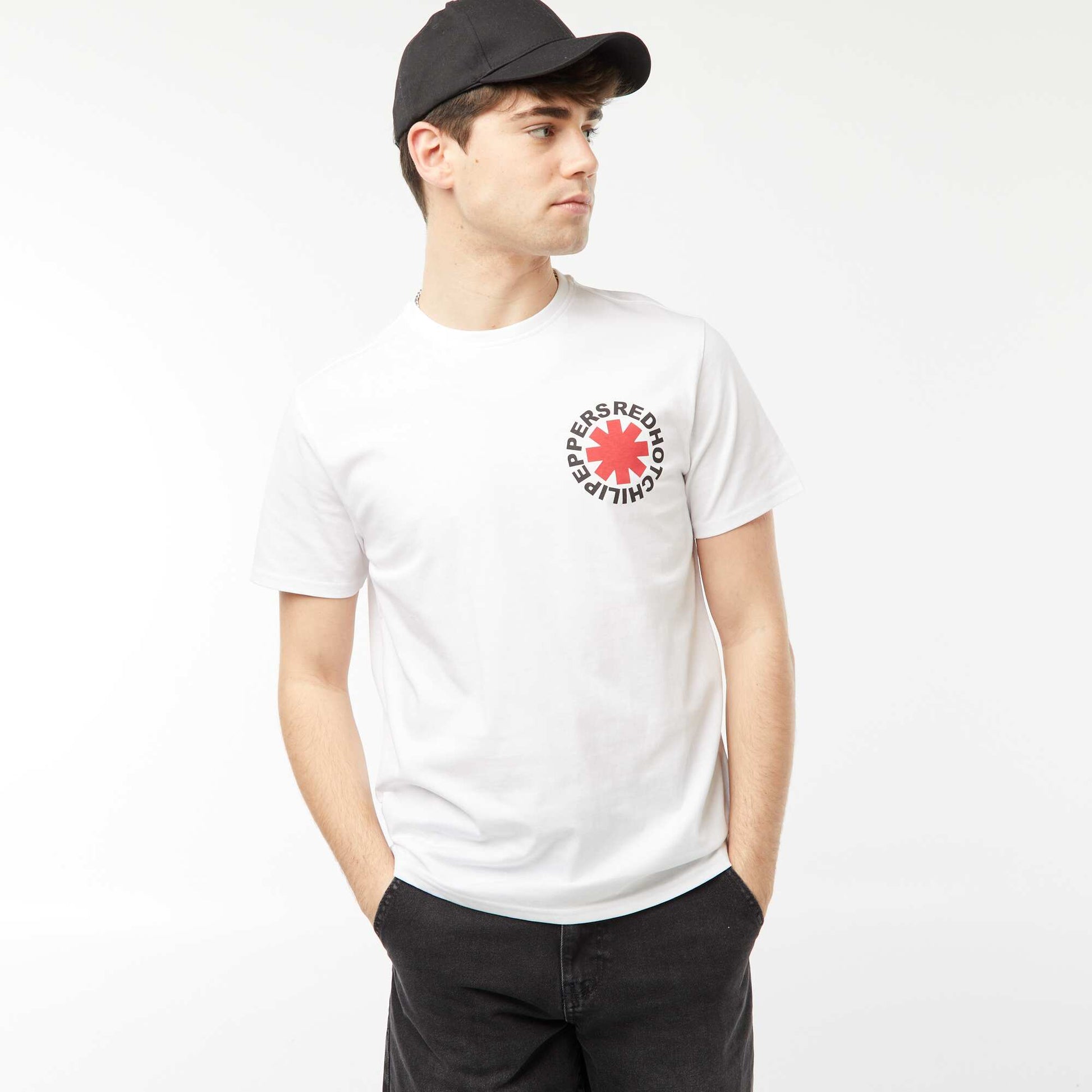 Tee-shirt imprimé 'Red Hot Chili Peppers' BLANC