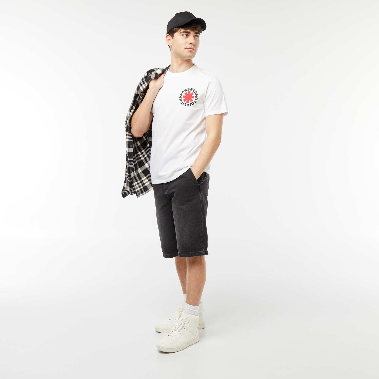 Tee-shirt imprimé 'Red Hot Chili Peppers' BLANC