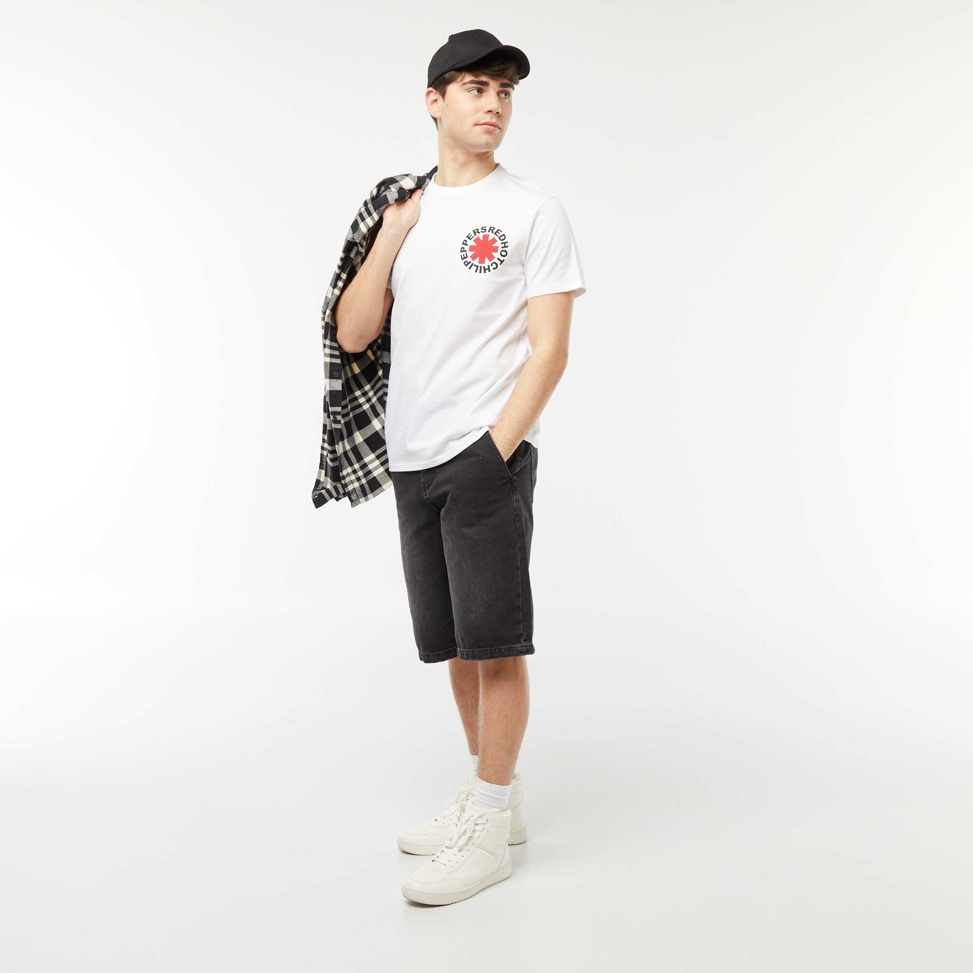 Tee-shirt imprimé 'Red Hot Chili Peppers' BLANC