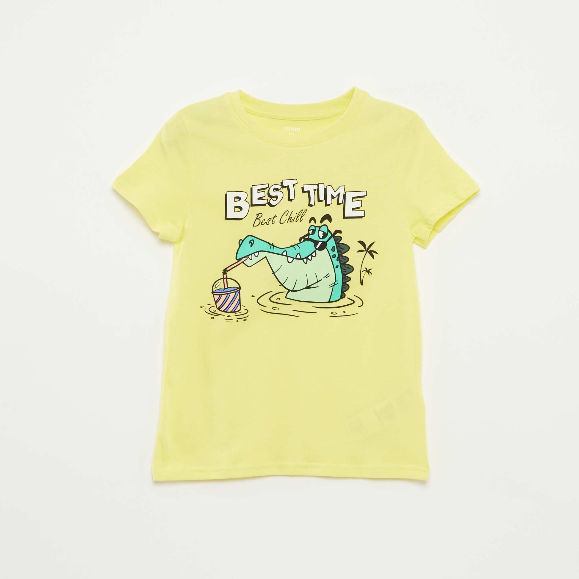 T-shirt imprimé fantaisie JAUNE
