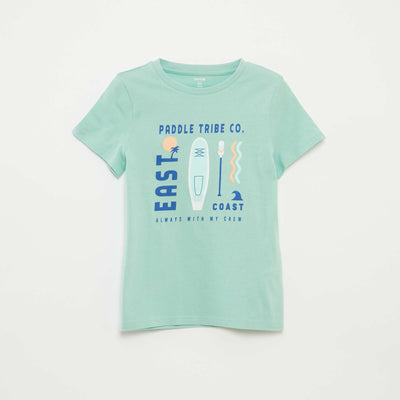 T-shirt imprimé fantaisie VERT