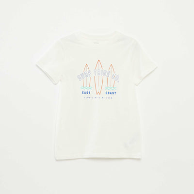 T-shirt imprimé fantaisie BLANC