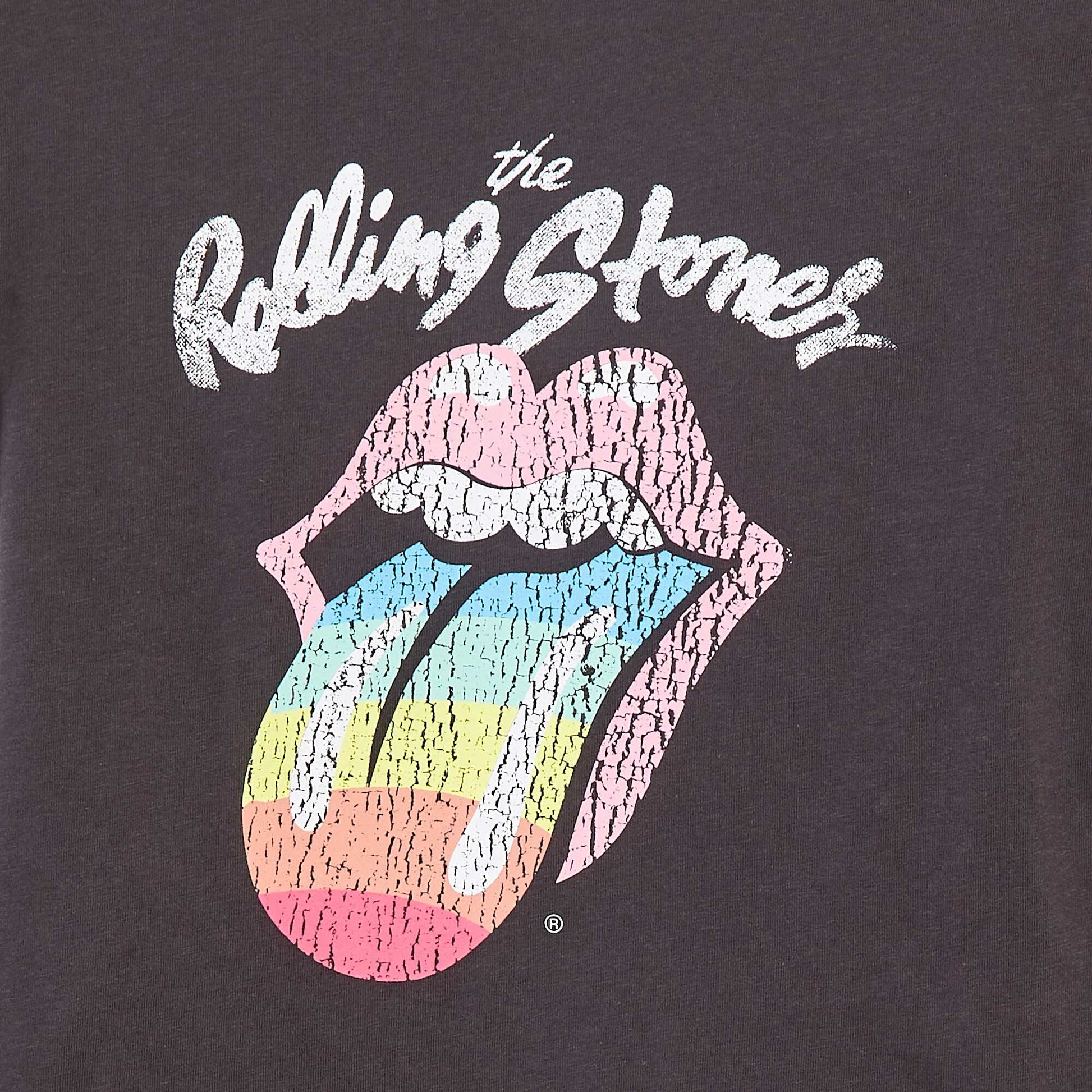T-shirt à manches courtes 'Rolling Stones' GRIS