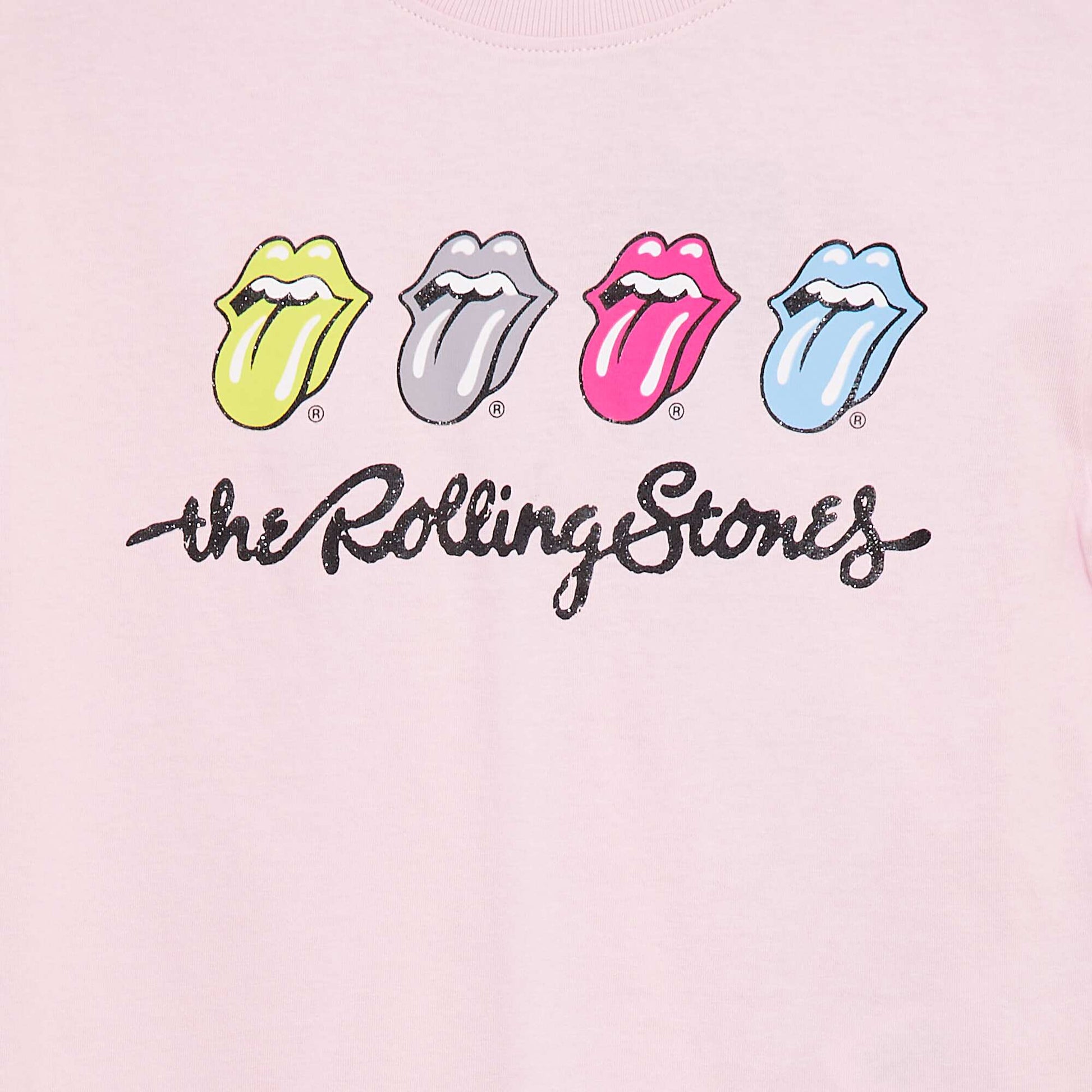 T-shirt à manches courtes 'Rolling Stones' ROSE
