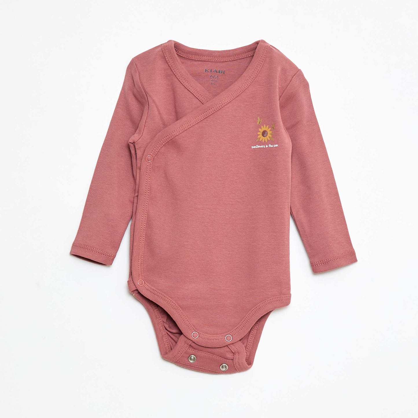 Lot de 3 bodies à manches longues avec ouverture pressionnée ROSE