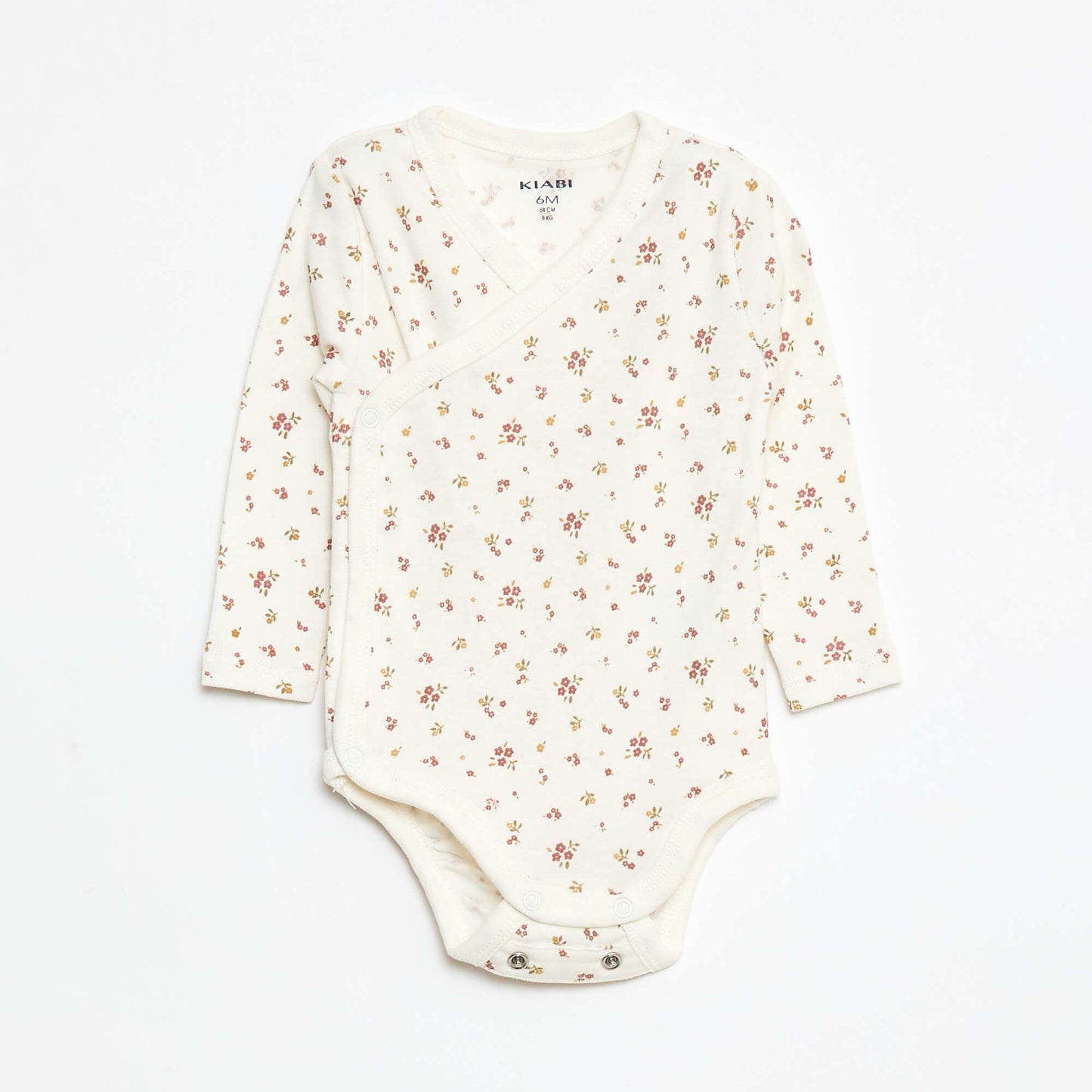 Lot de 3 bodies à manches longues avec ouverture pressionnée ROSE