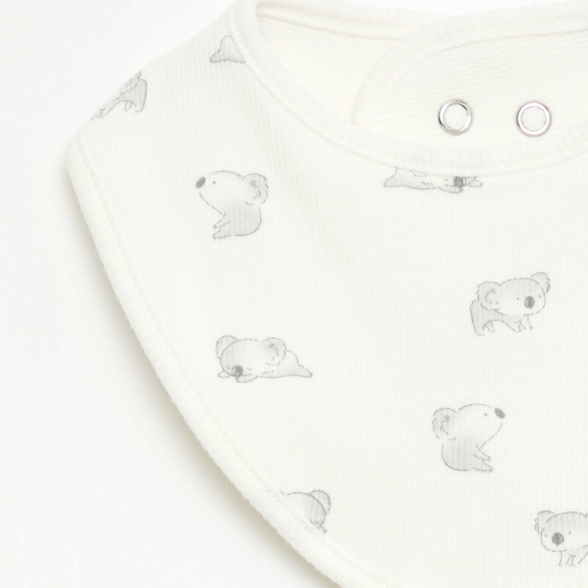 Ensemble dors-bien + bavoir + body - 3 pièces BLANC