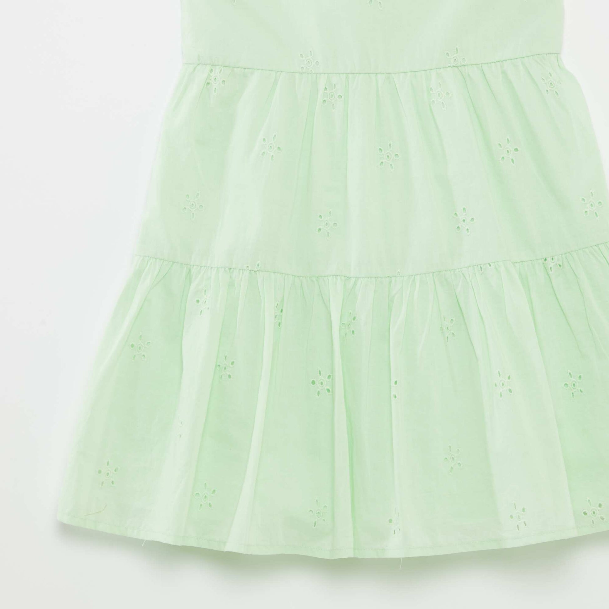 Robe unie à bretelles tressées VERT