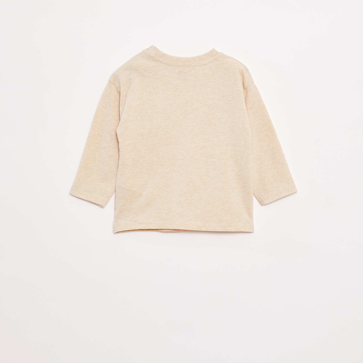 T-shirt manches longues et poche poitrine BEIGE
