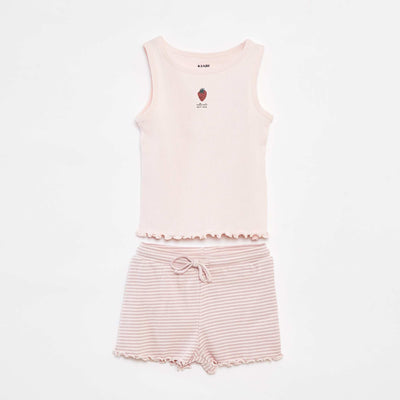 Pyjama court débardeur + short - 2 pièces ROSE