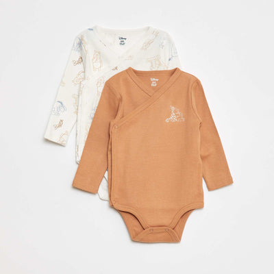 Lot de 2 bodies 'Disney' 'Winnie' MARRON