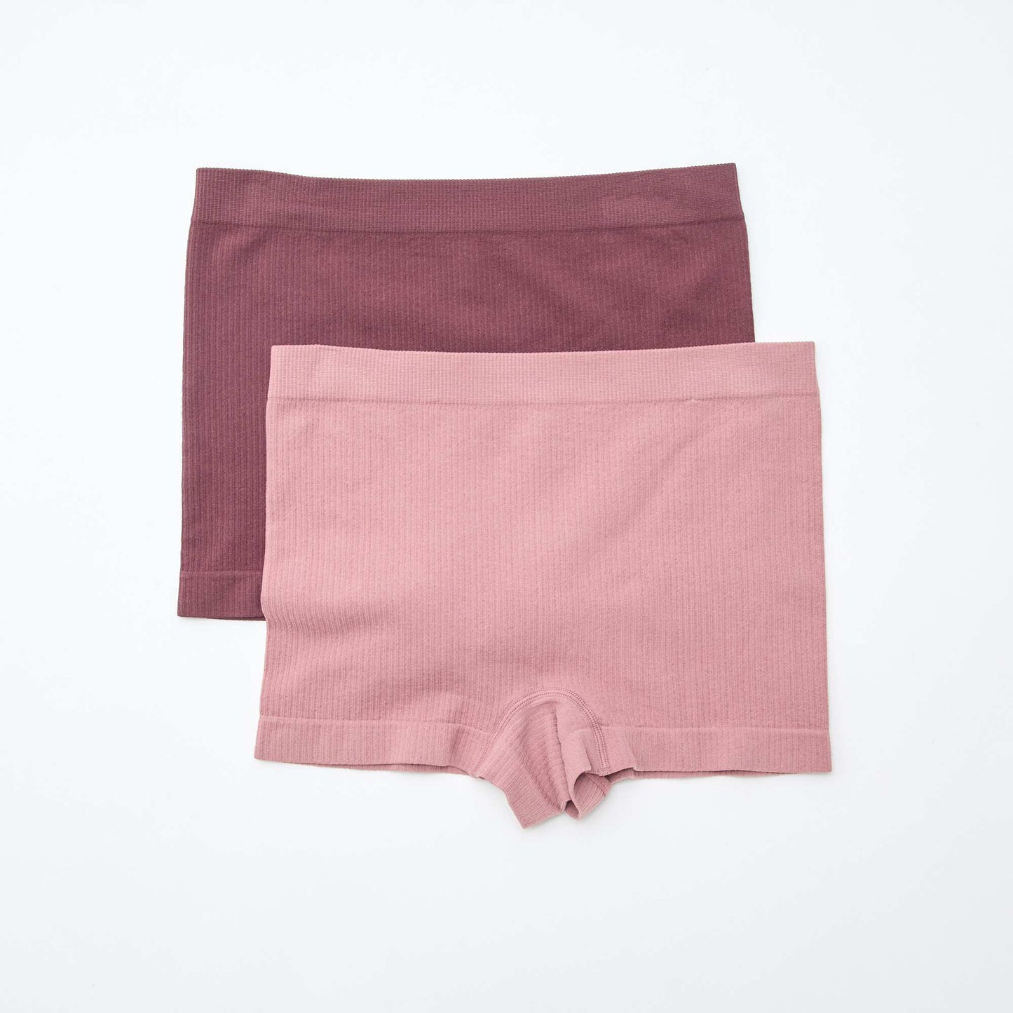 Lot de 2 shorties en maille côtelée ROSE