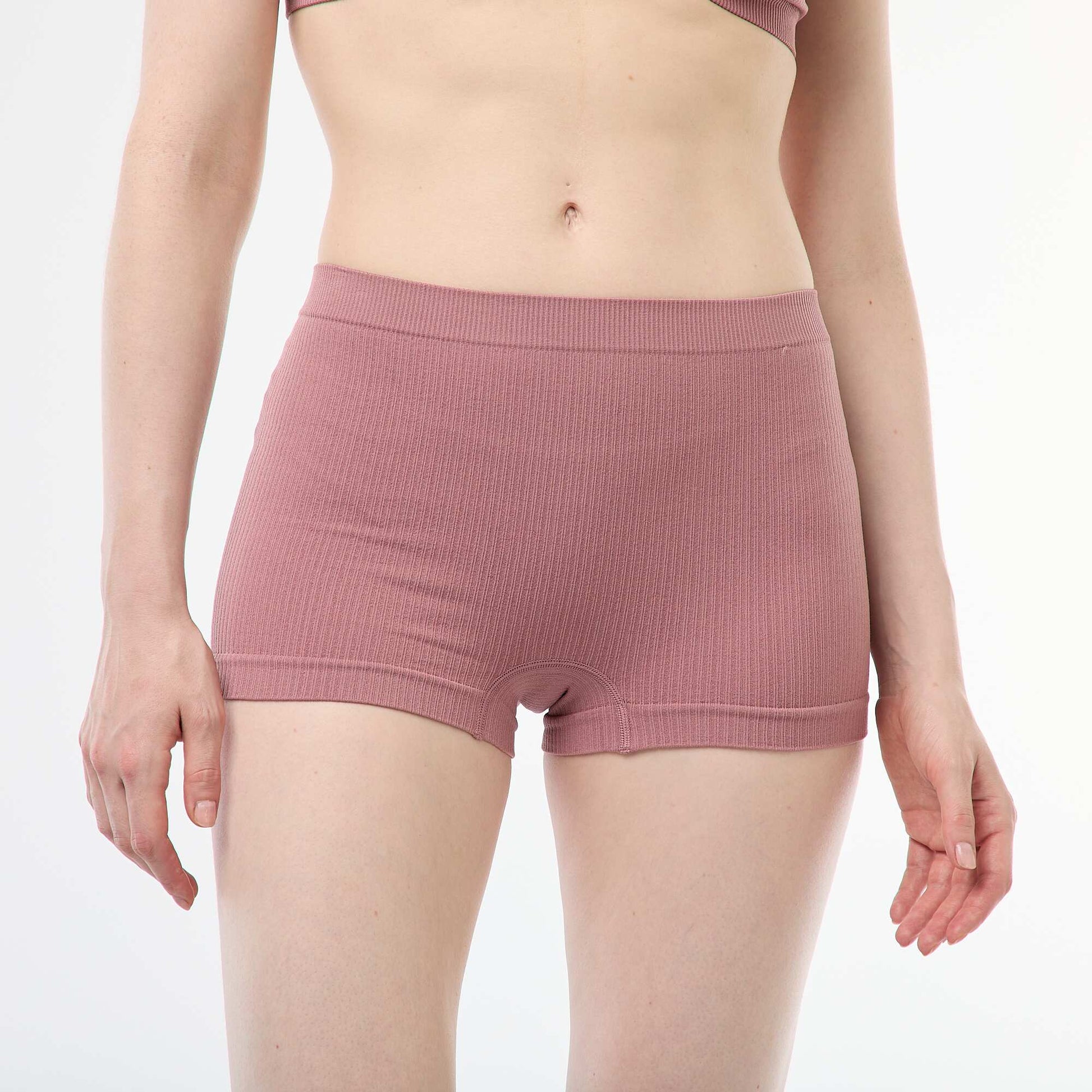 Lot de 2 shorties en maille côtelée ROSE