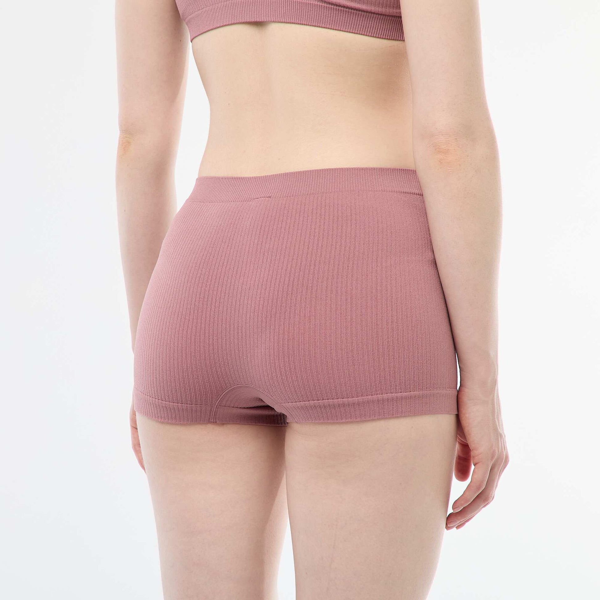 Lot de 2 shorties en maille côtelée ROSE