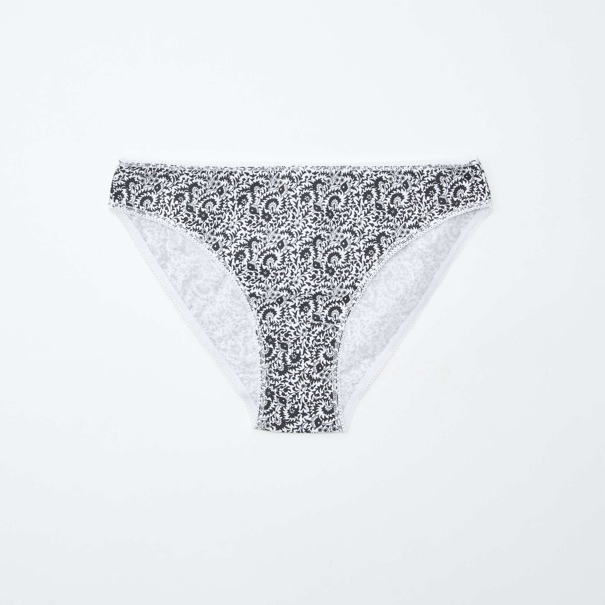 Lot de 5 culottes - unies et imprimées BLANC/NOIR