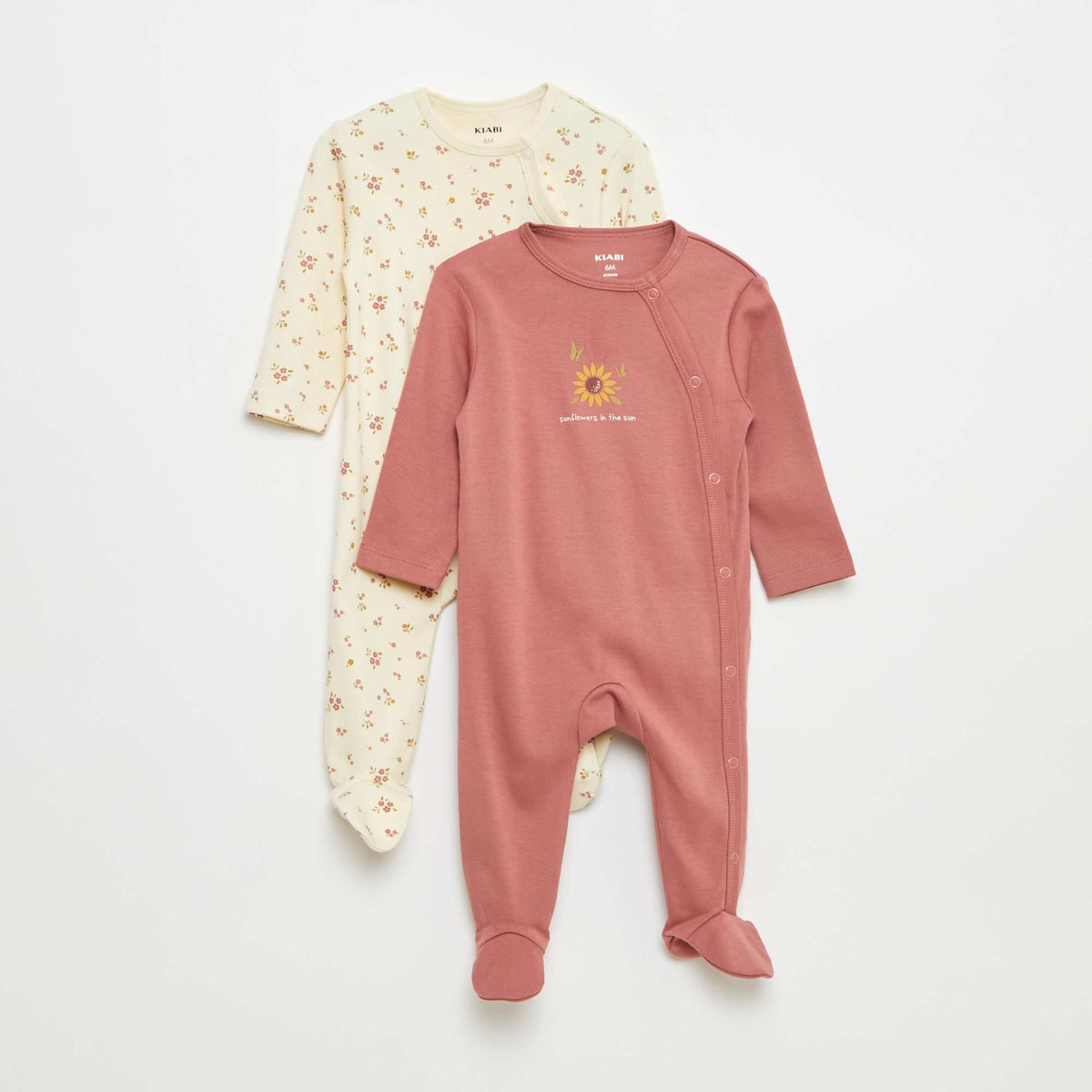 Lot de 2 dors bien avec pieds et ouverture pressionnée BLANC