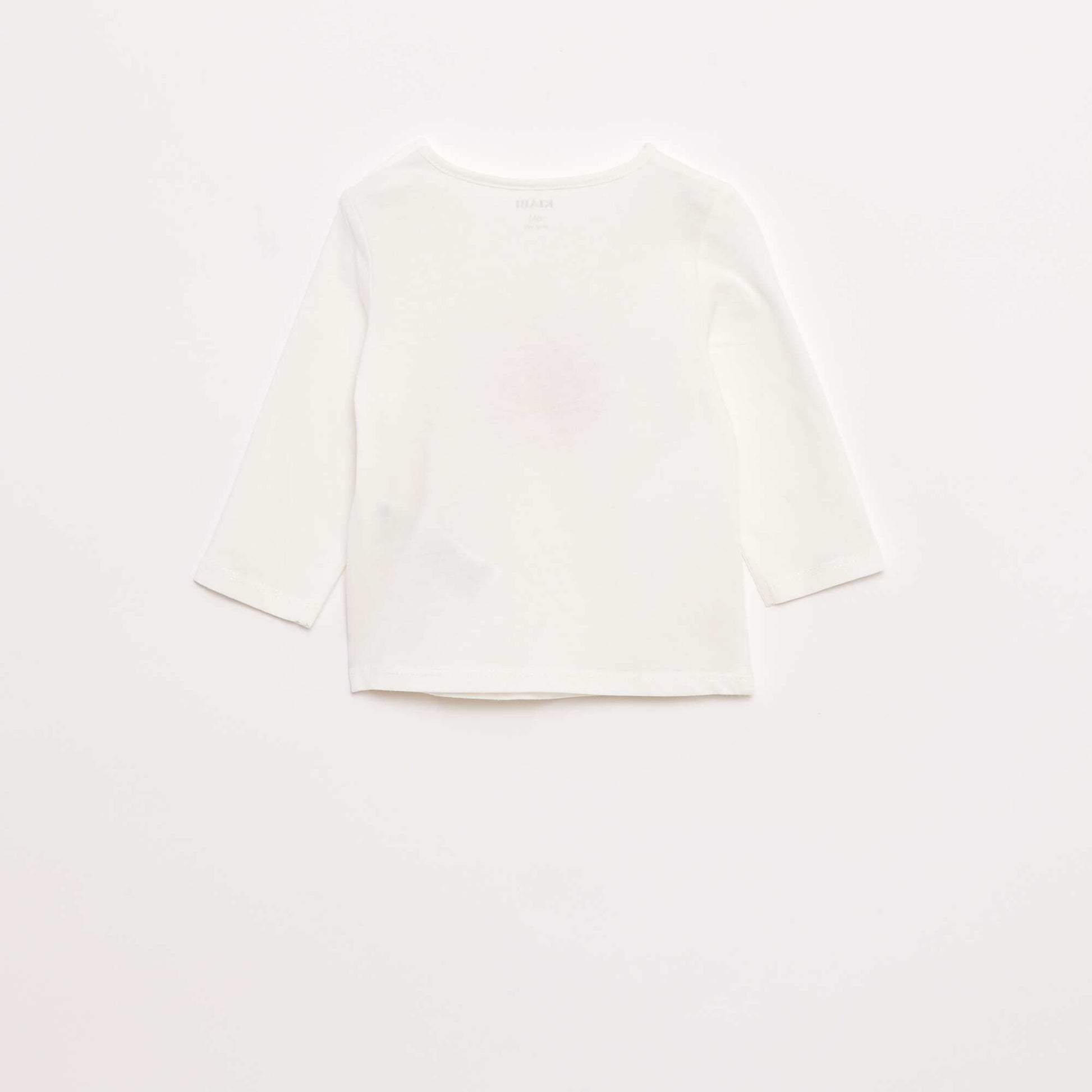 T-shirt manches longue impirmé BLANC
