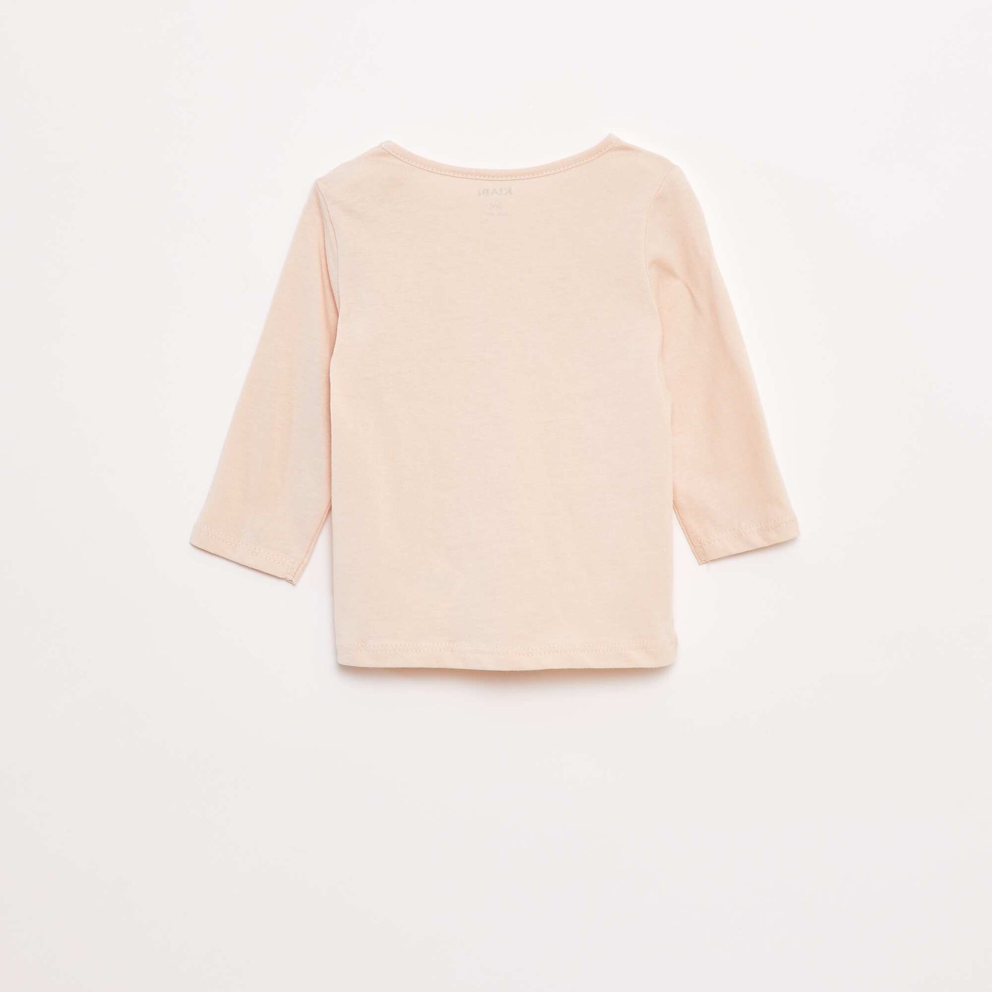 T-shirt manches longue impirmé ROSE