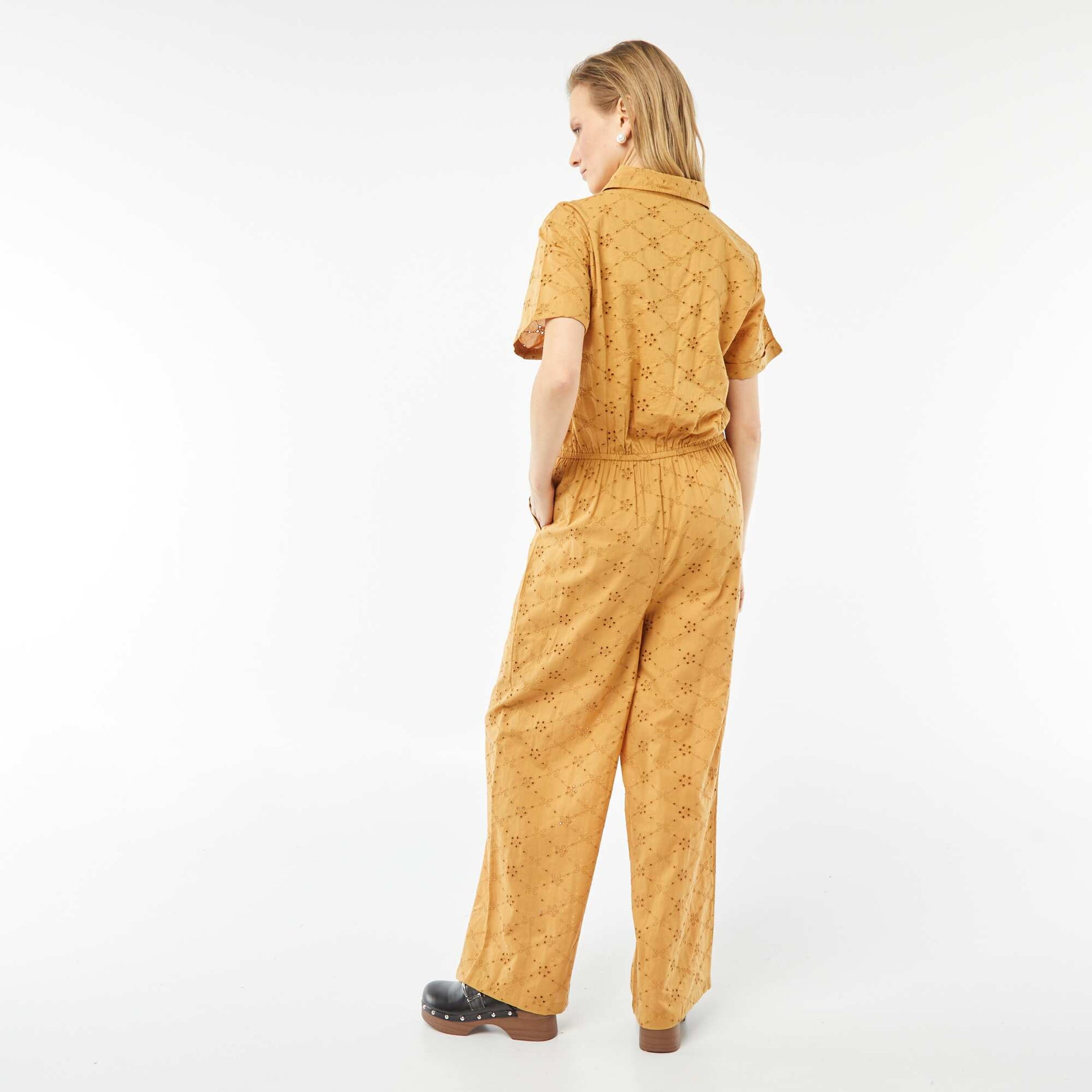 Combinaison longue brodée OCRE