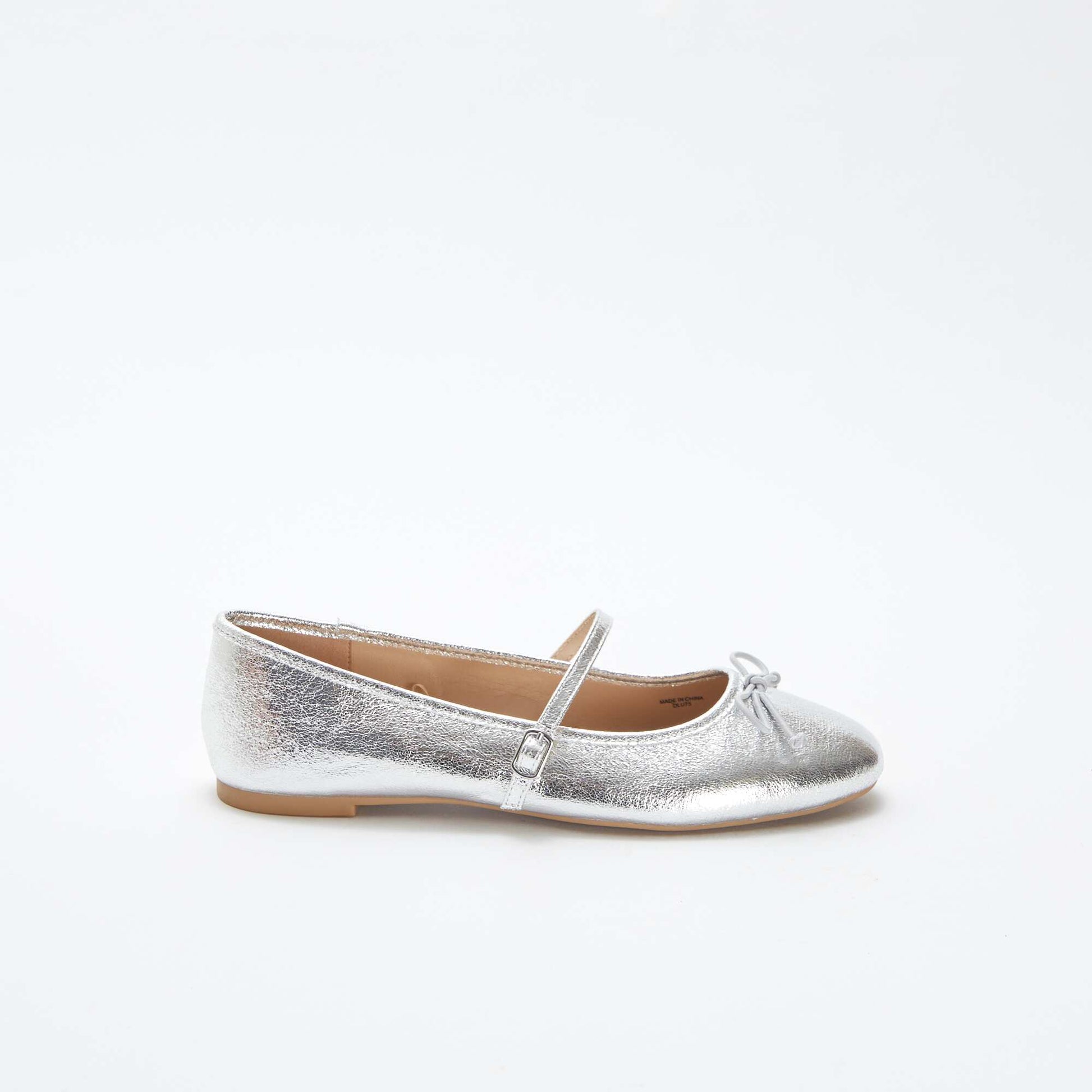 Ballerines à paillettes avec nœud fantaisiste GRIS