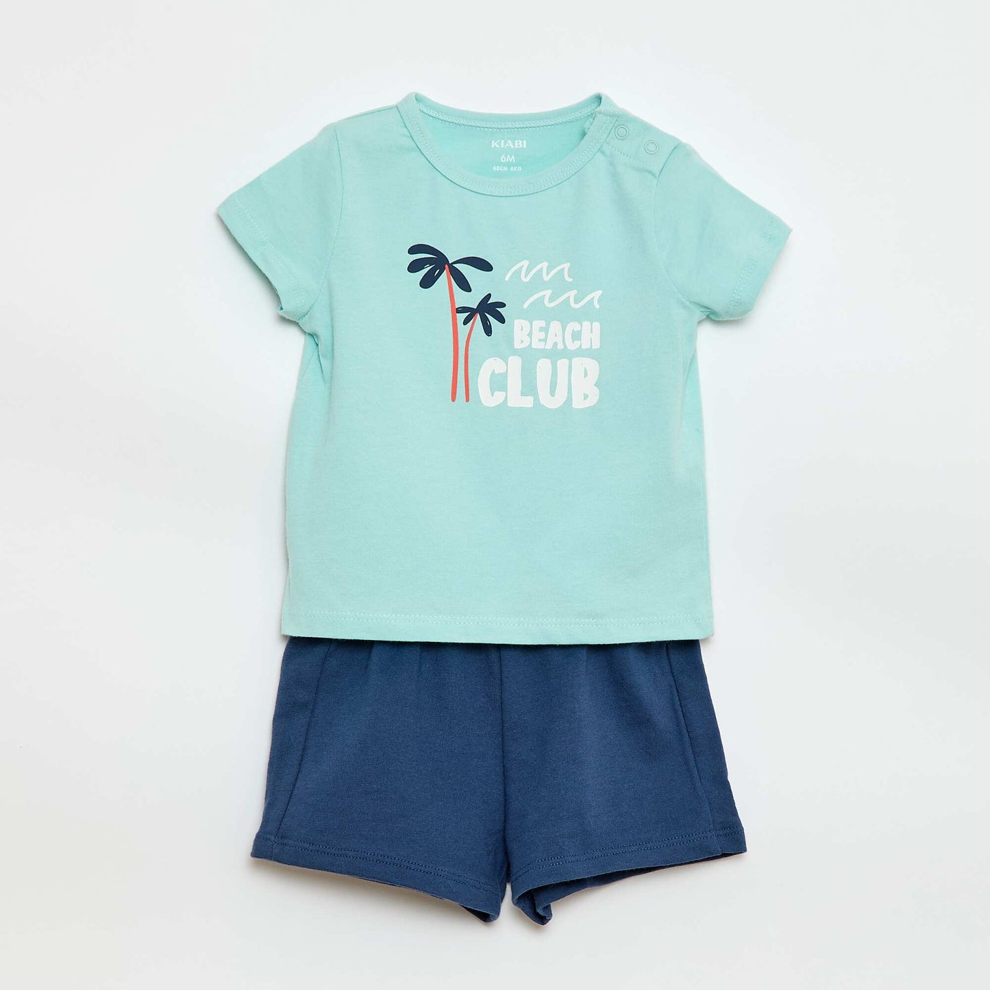 Ensemble t-shirt avec imprimé + short - 2 pièces BLEU
